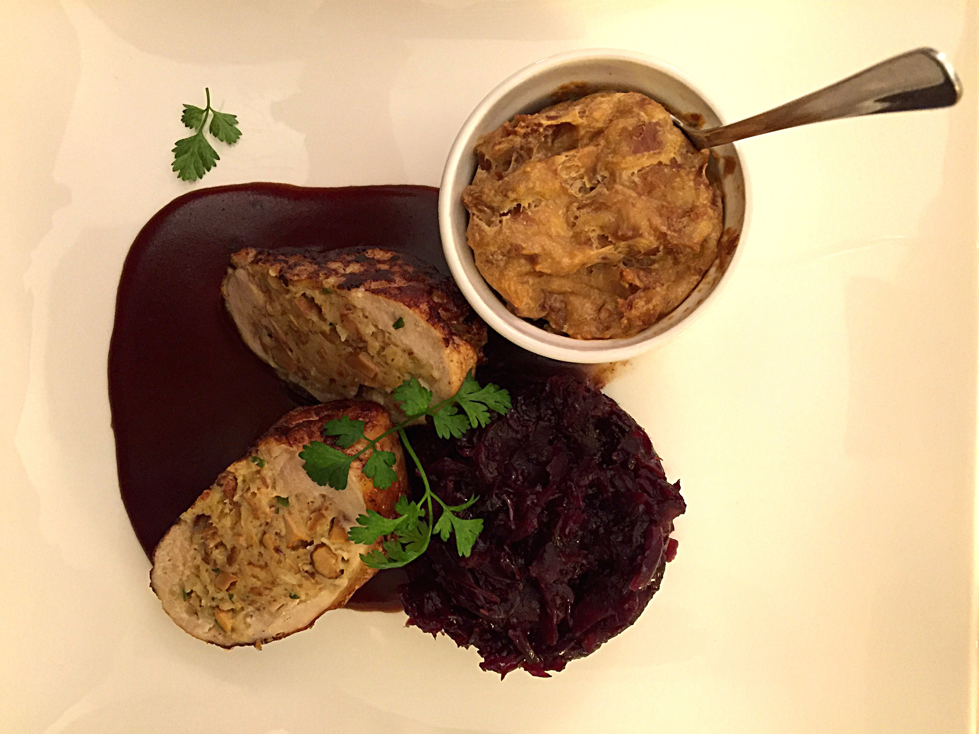 African Hazel Cocoa Spiced Chicken with Plantain Mash