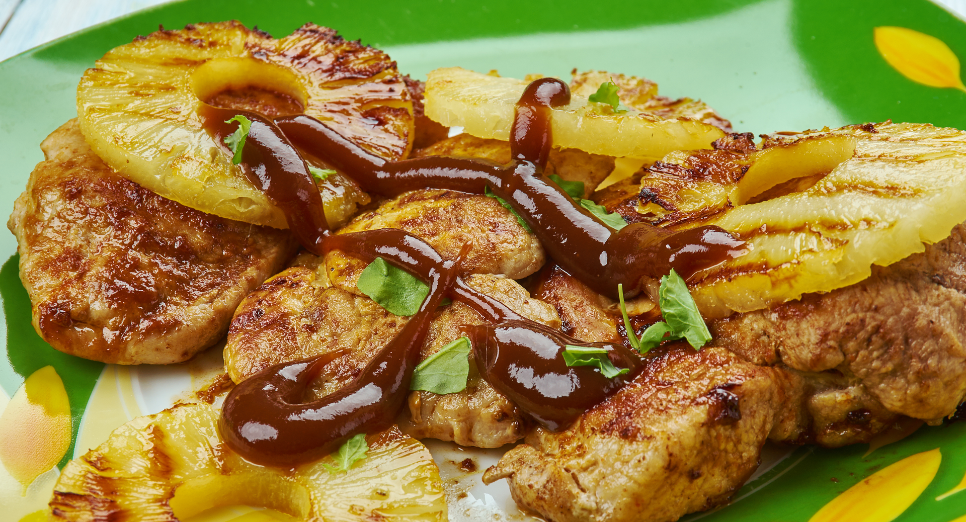 African Peanut Butter and Honey Chicken Skewers with Fresh Pineapple Slices