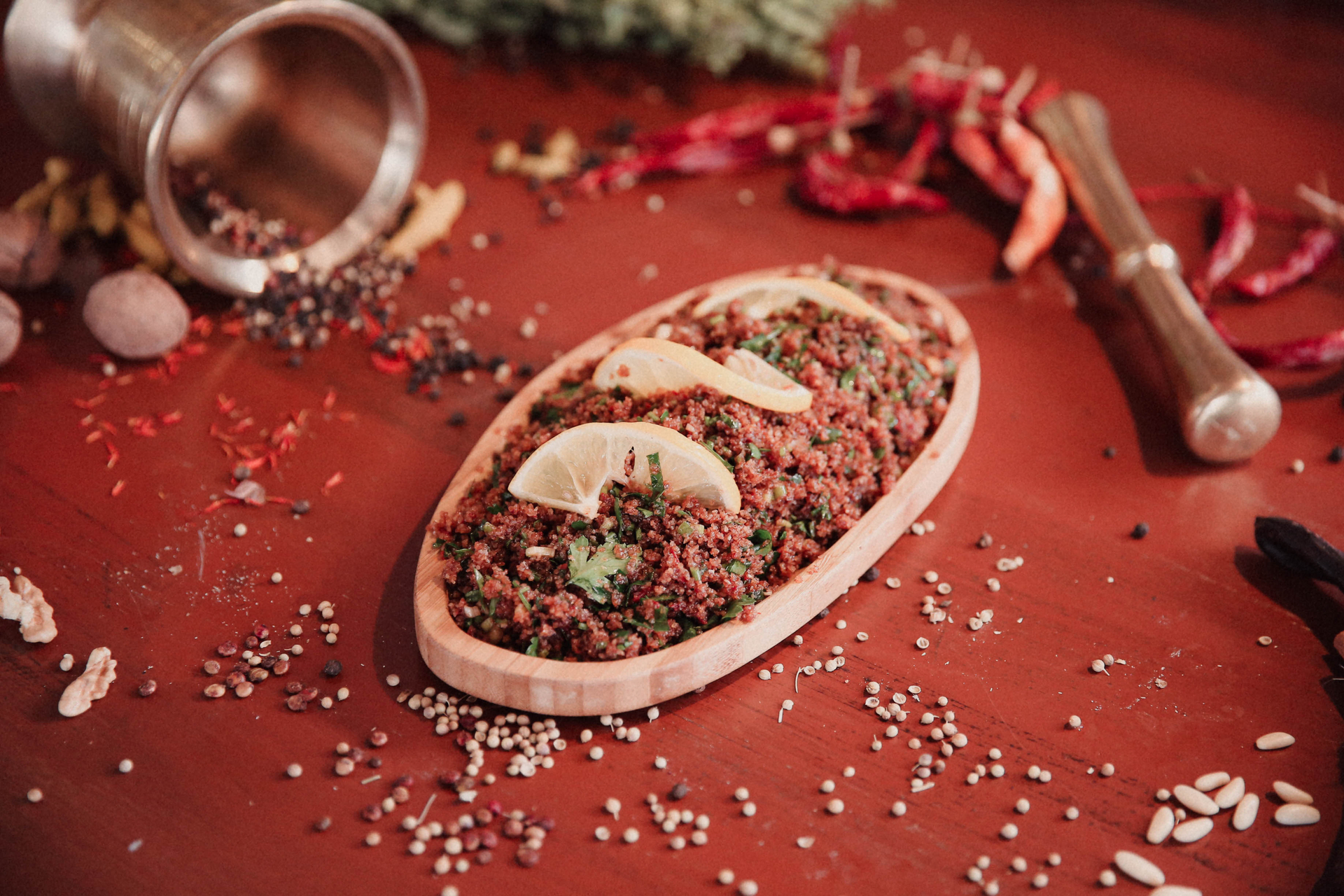 Armenian Herb-Infused Kyufta with Sumac and Garlic