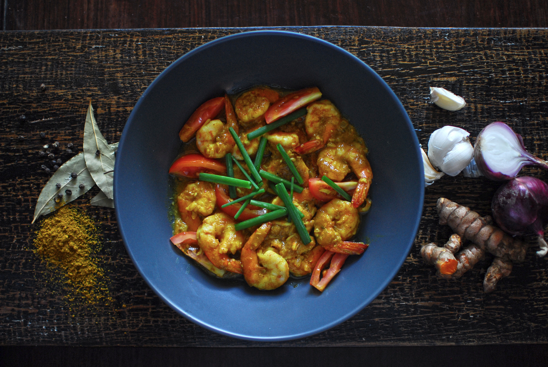 Aromatic Burmese Tamarind Prawn Curry with Fresh Coriander