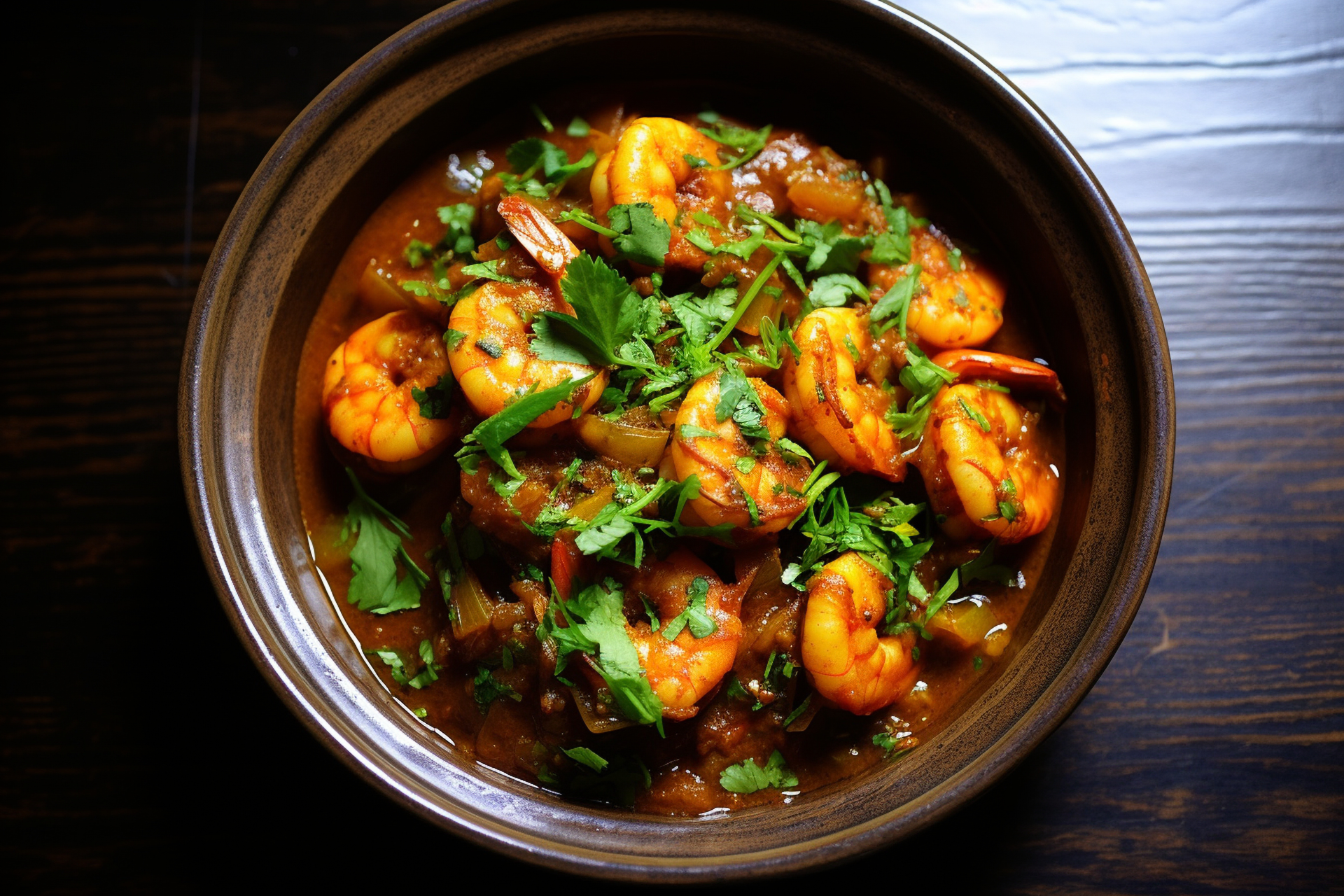 Aromatic Burmese Tamarind Prawn Curry with Fresh Coriander