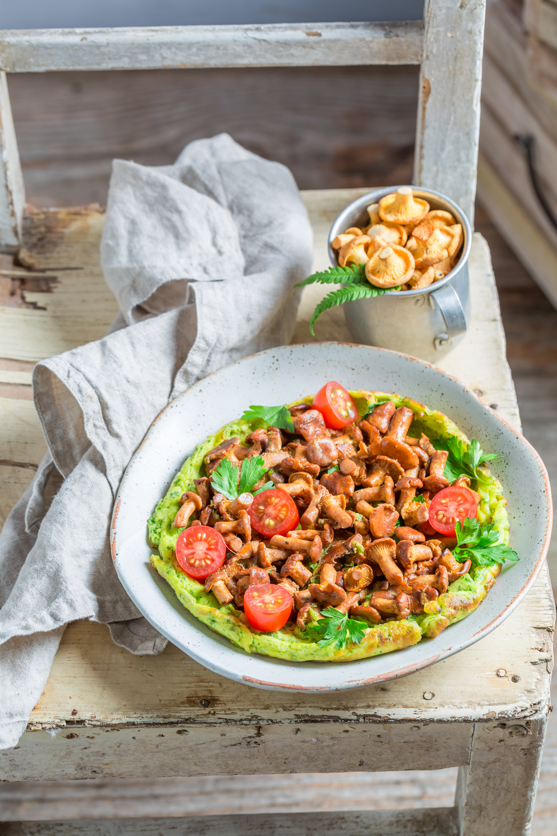 Aromatic Egyptian Ful Medames with Sautéed Mushrooms