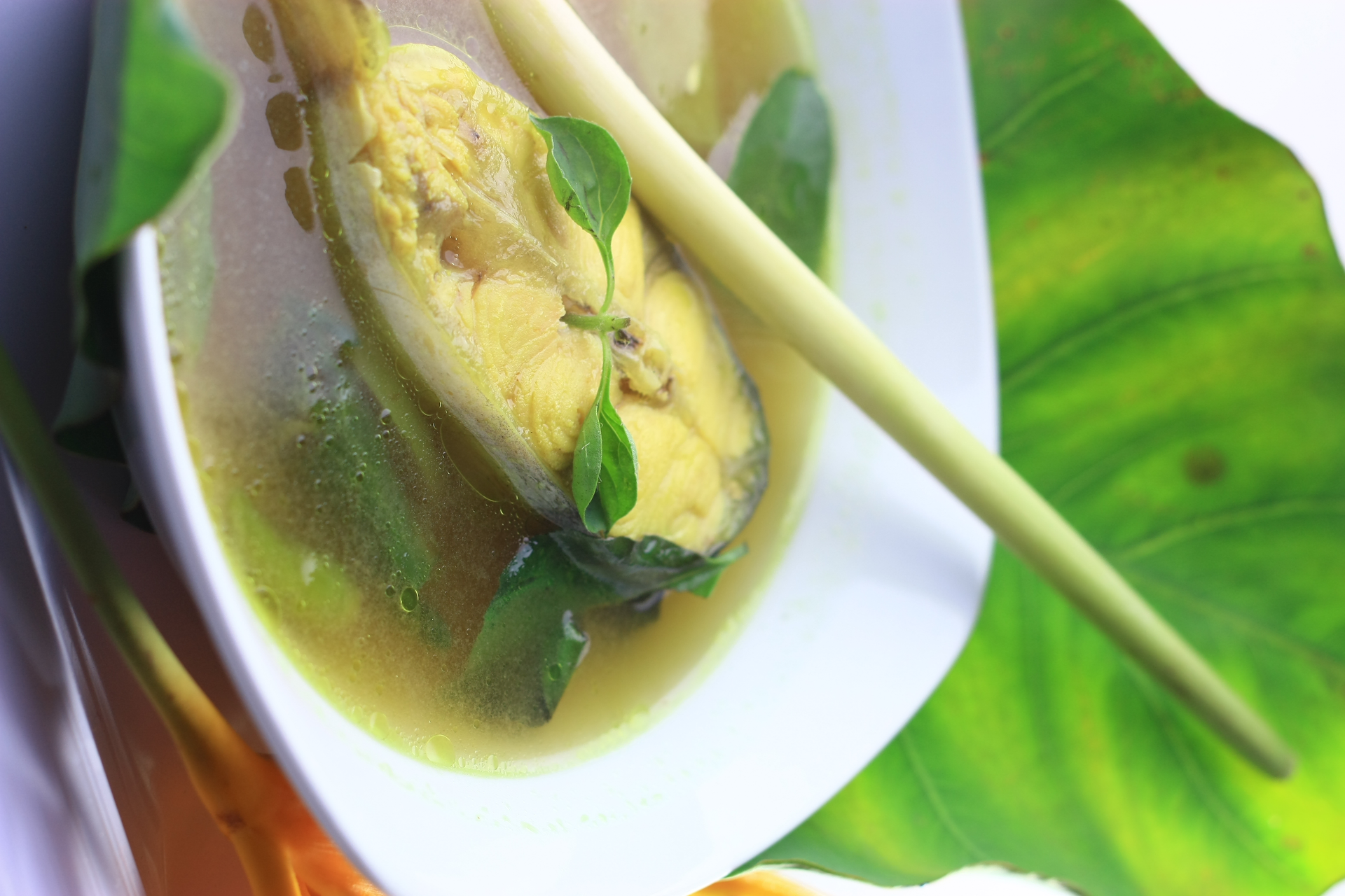Aromatic Filipino Tinola with Papaya and Malunggay Leaves