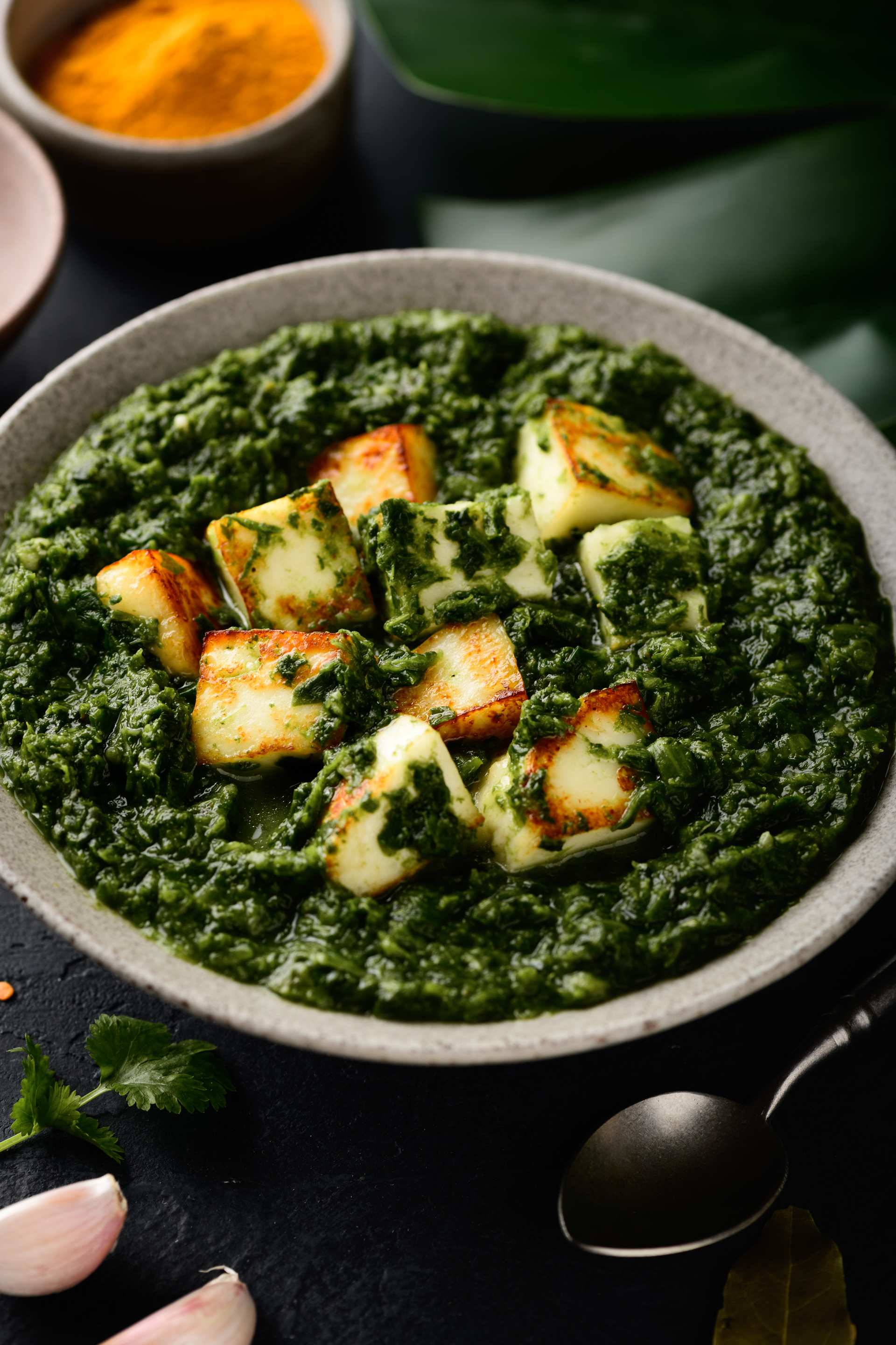 Aromatic Indian Palak Paneer with Fenugreek