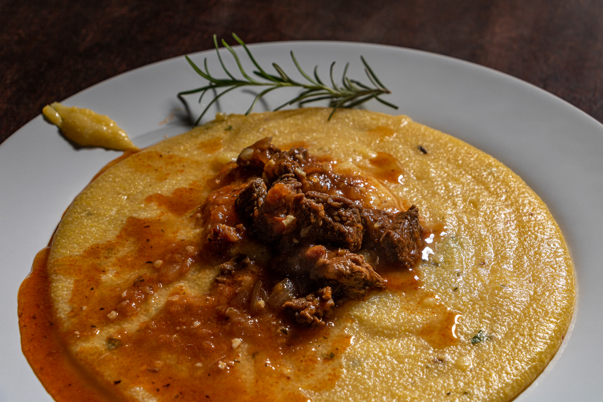 Aromatic Italian Lamb Ragu with Rosemary Polenta
