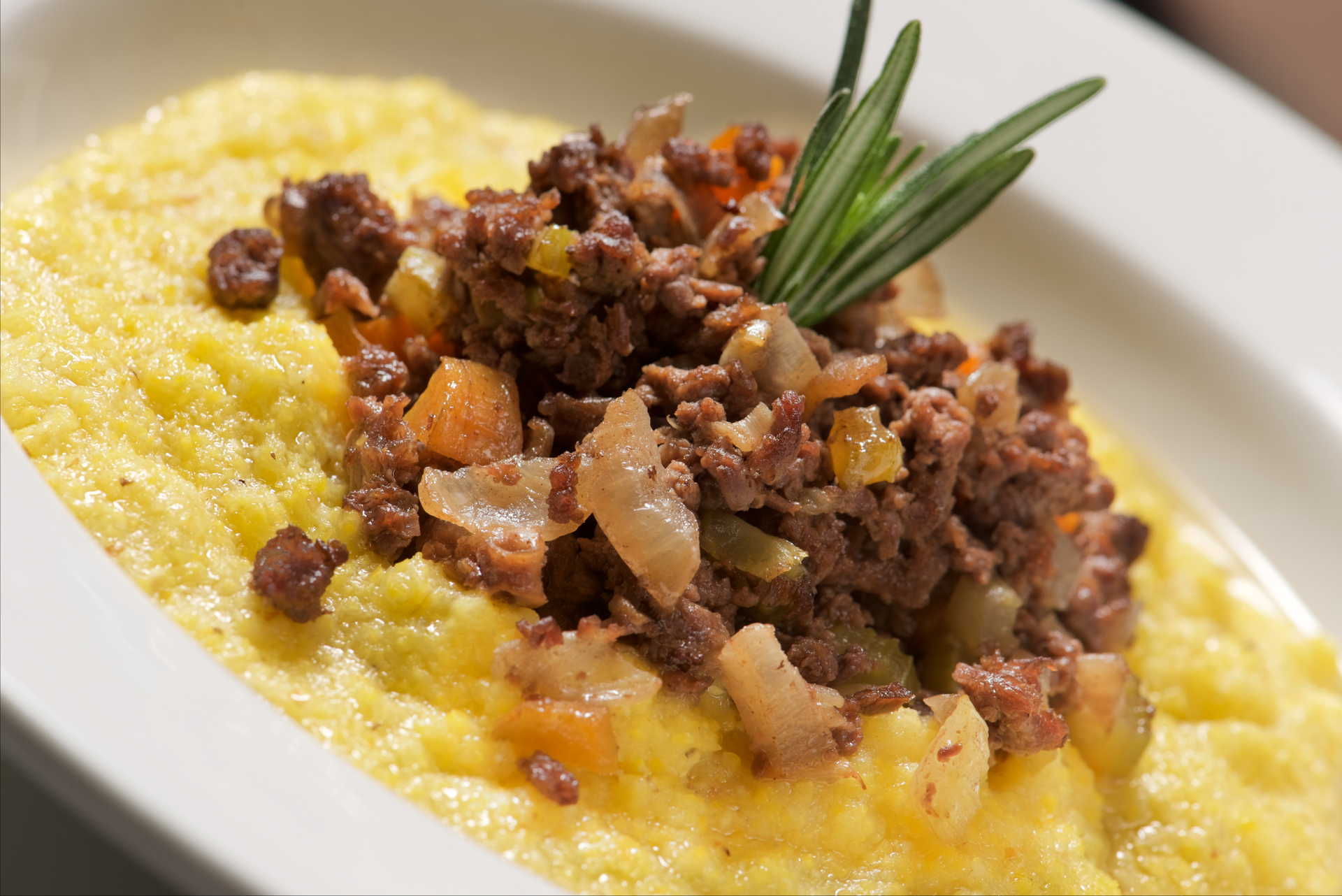 Aromatic Italian Lamb Ragu with Rosemary Polenta