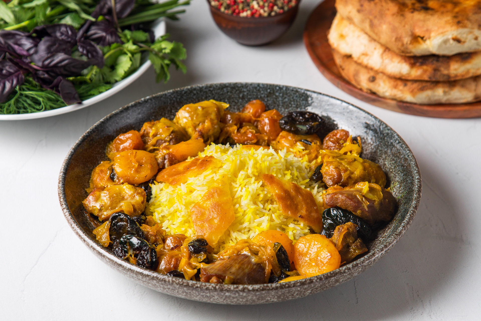 Aromatic Mauritian Chicken Kalia with Saffron Rice