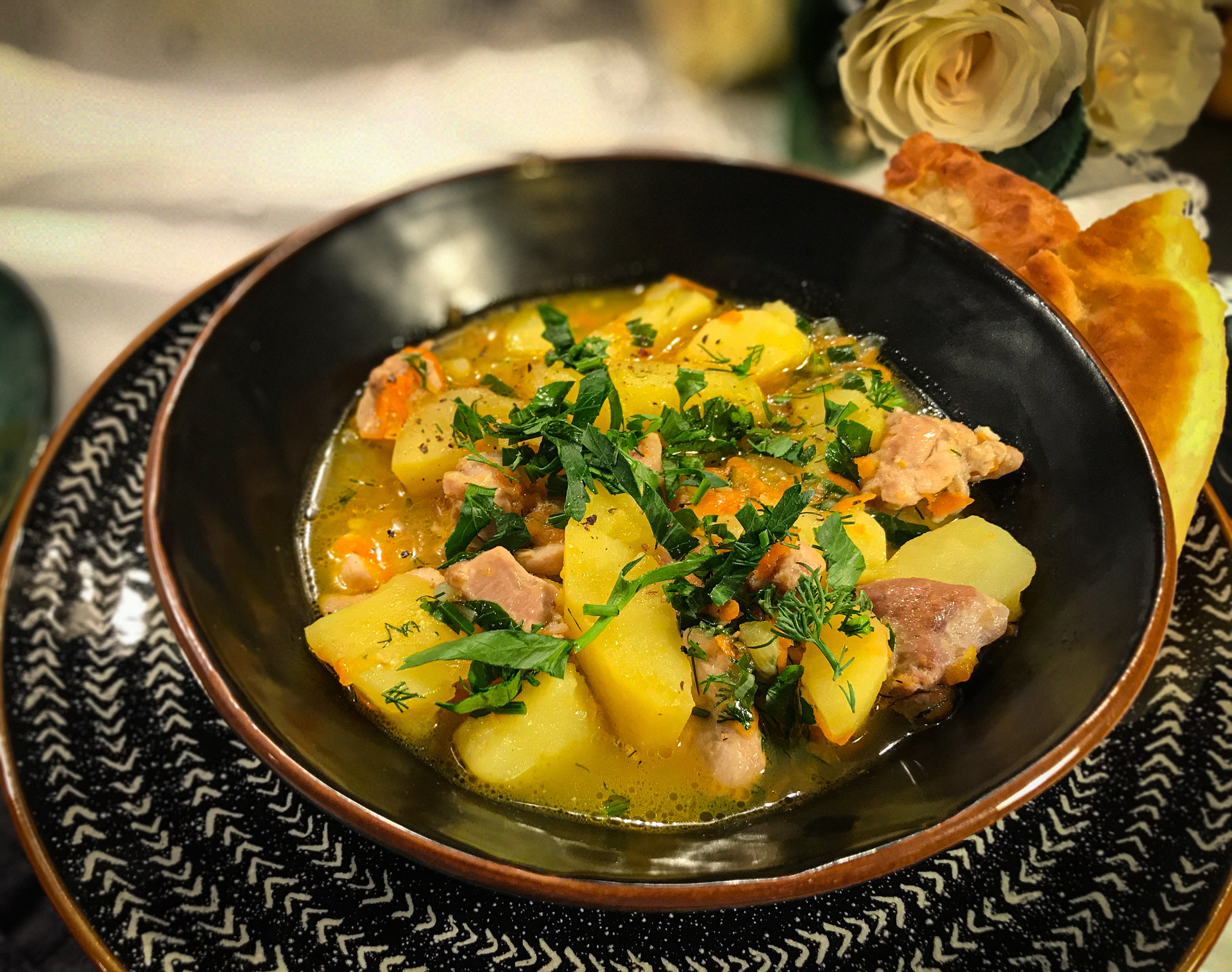 Aromatic Moldovan Mamaliga with Pork Stew