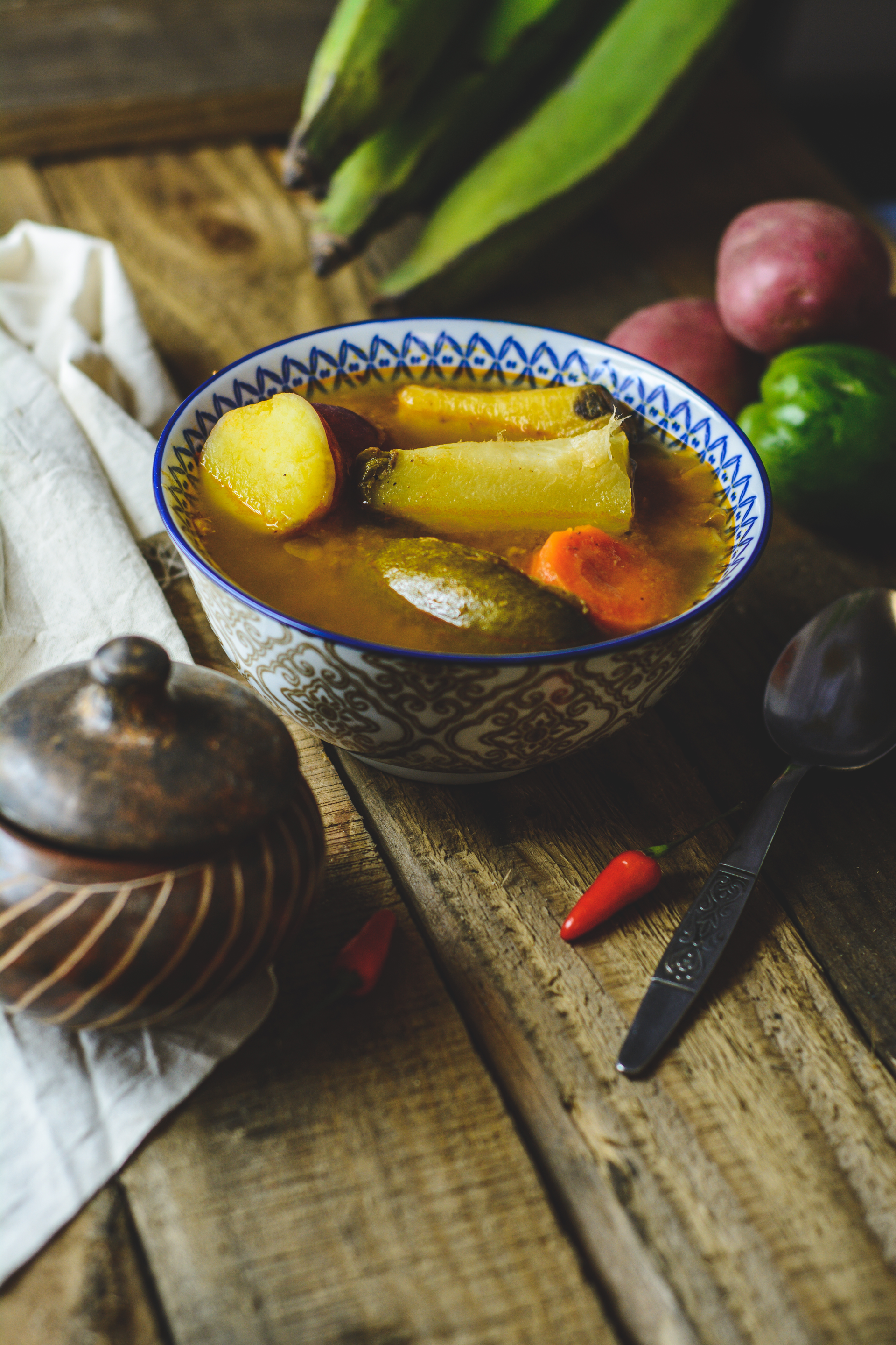 Aromatic Panamanian Sancocho with Root Vegetables