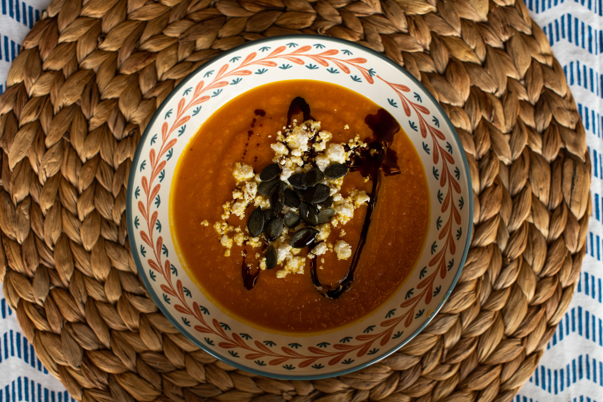 Aromatic Tunisian Frikeh Soup with Chickpeas and Harissa