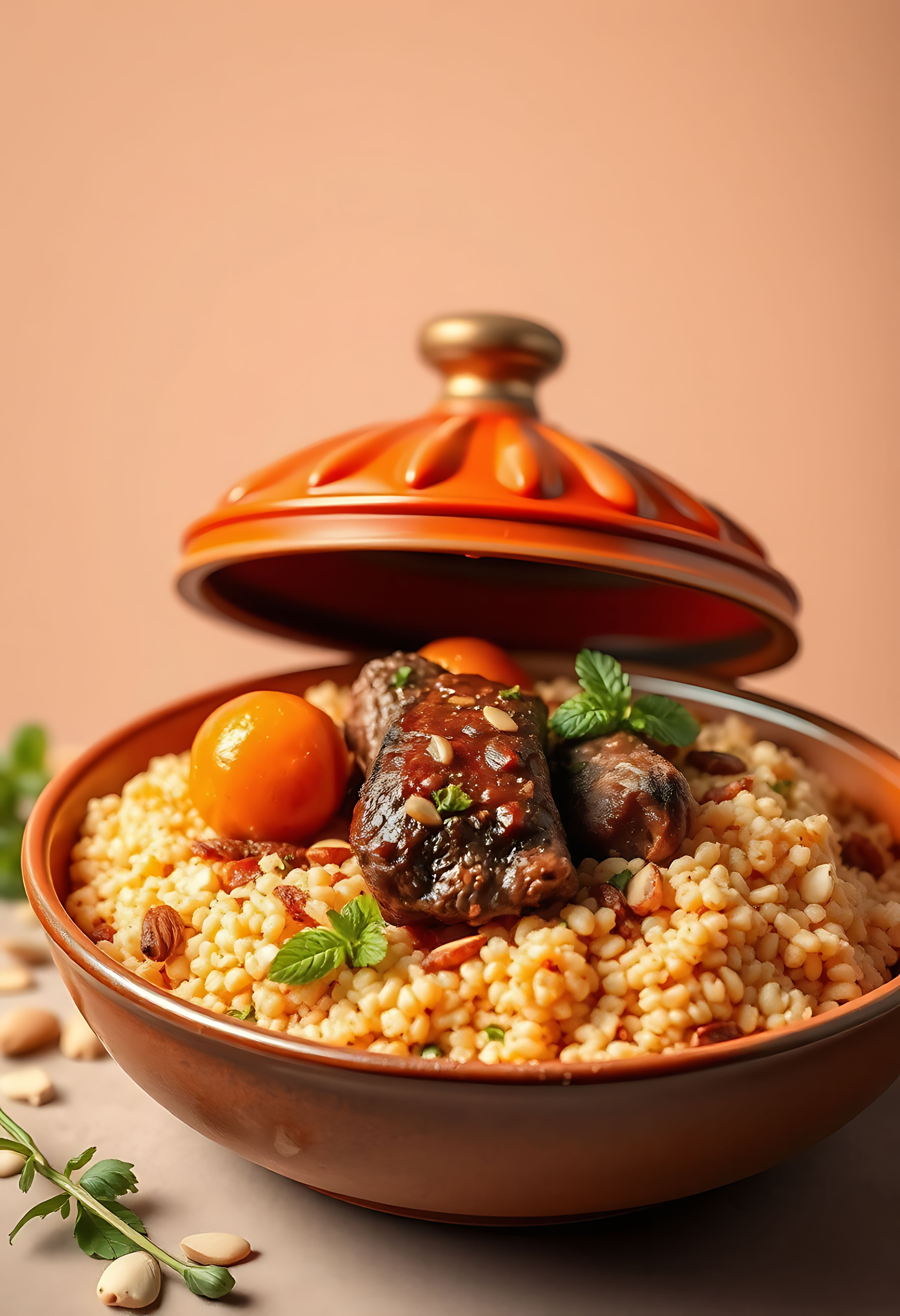 Aromatic Tunisian Lamb Couscous with Apricot-Chili Glaze