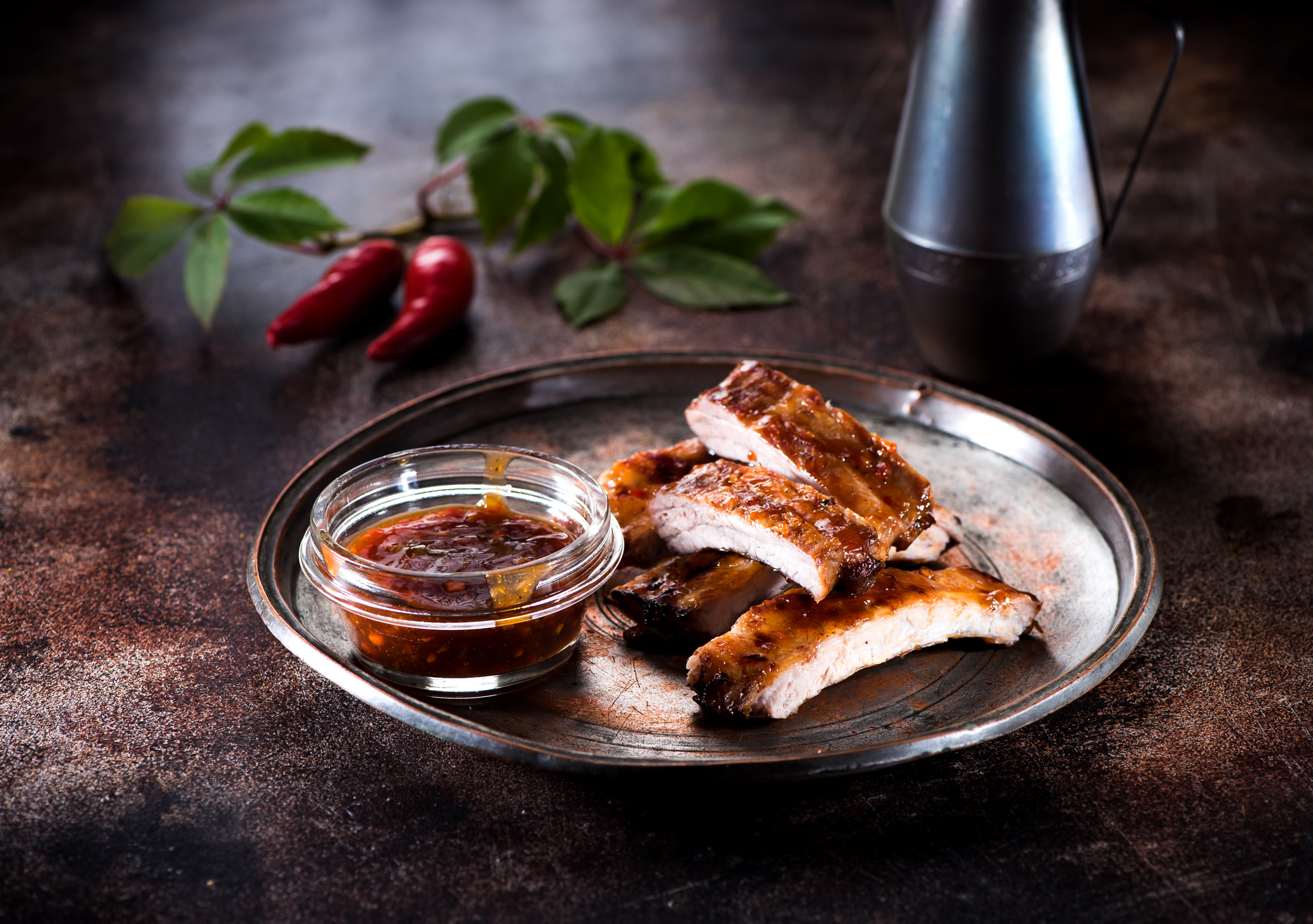 Aromatic Vietnamese Lemongrass Pork Ribs with Chili-Garlic Sauce