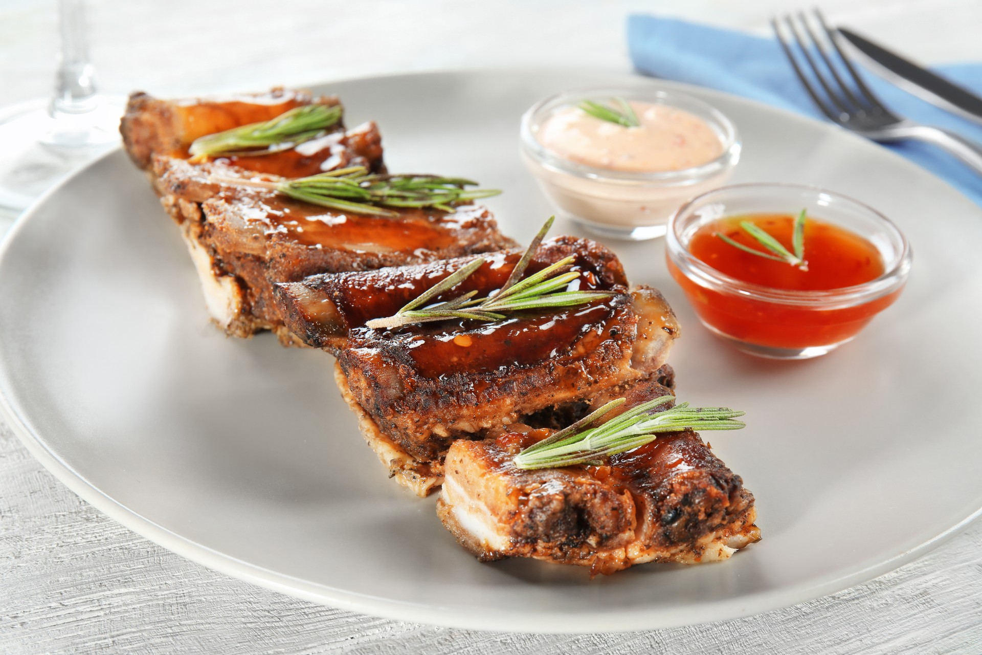 Aromatic Vietnamese Lemongrass Pork Ribs with Chili-Garlic Sauce