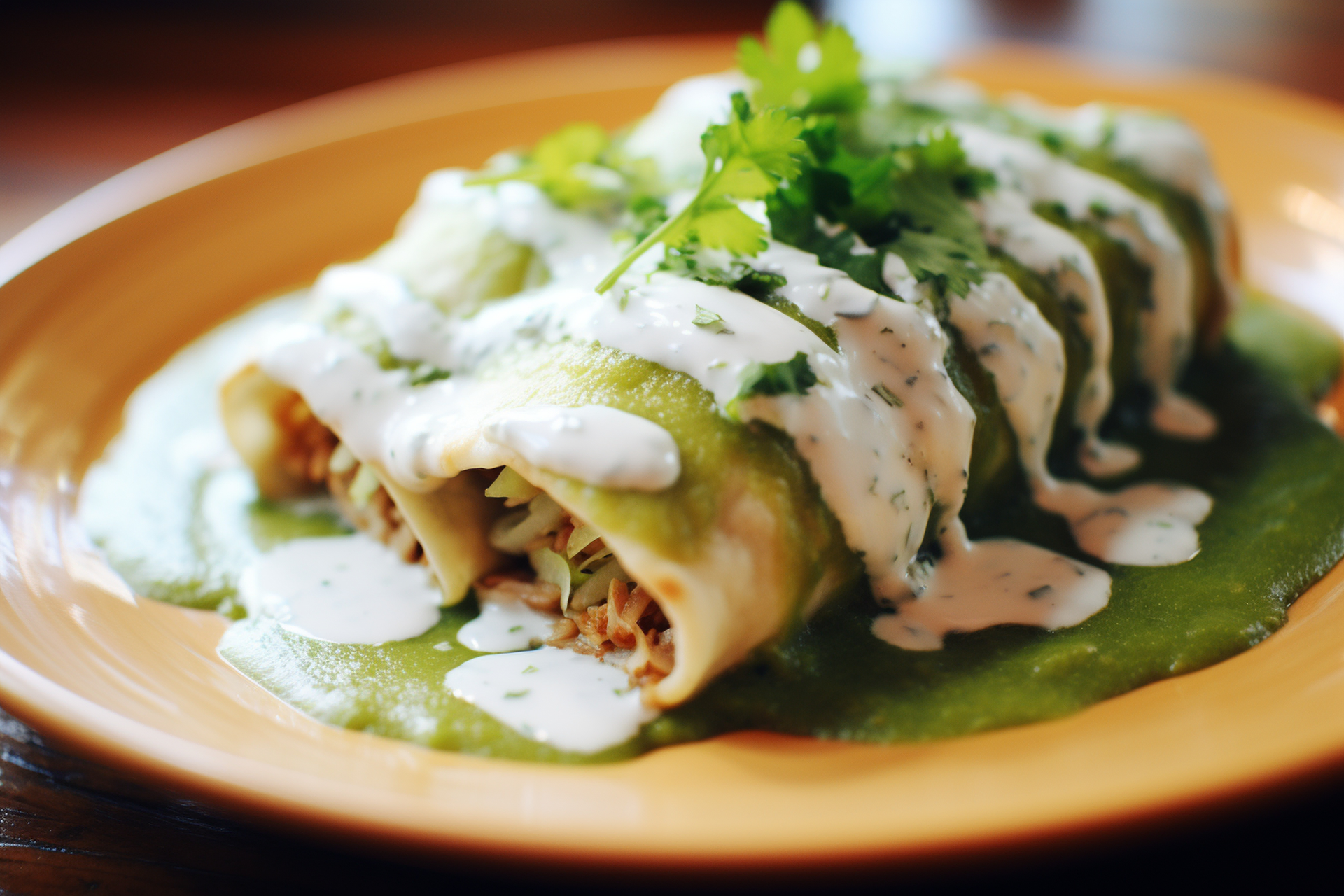 Authentic Mexican Enchiladas Verdes