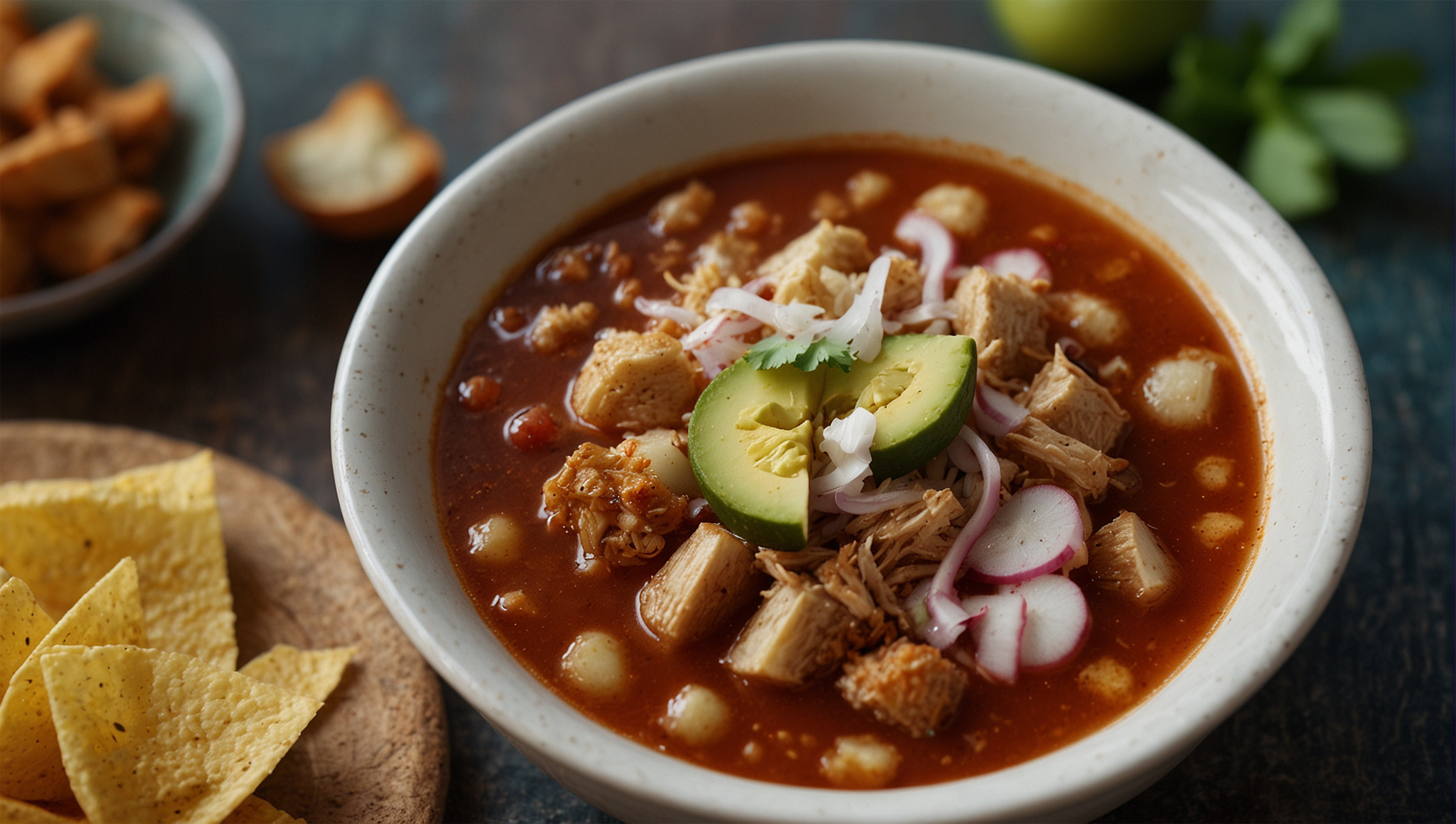 Authentic Mexican Pozole Rojo with Hominy