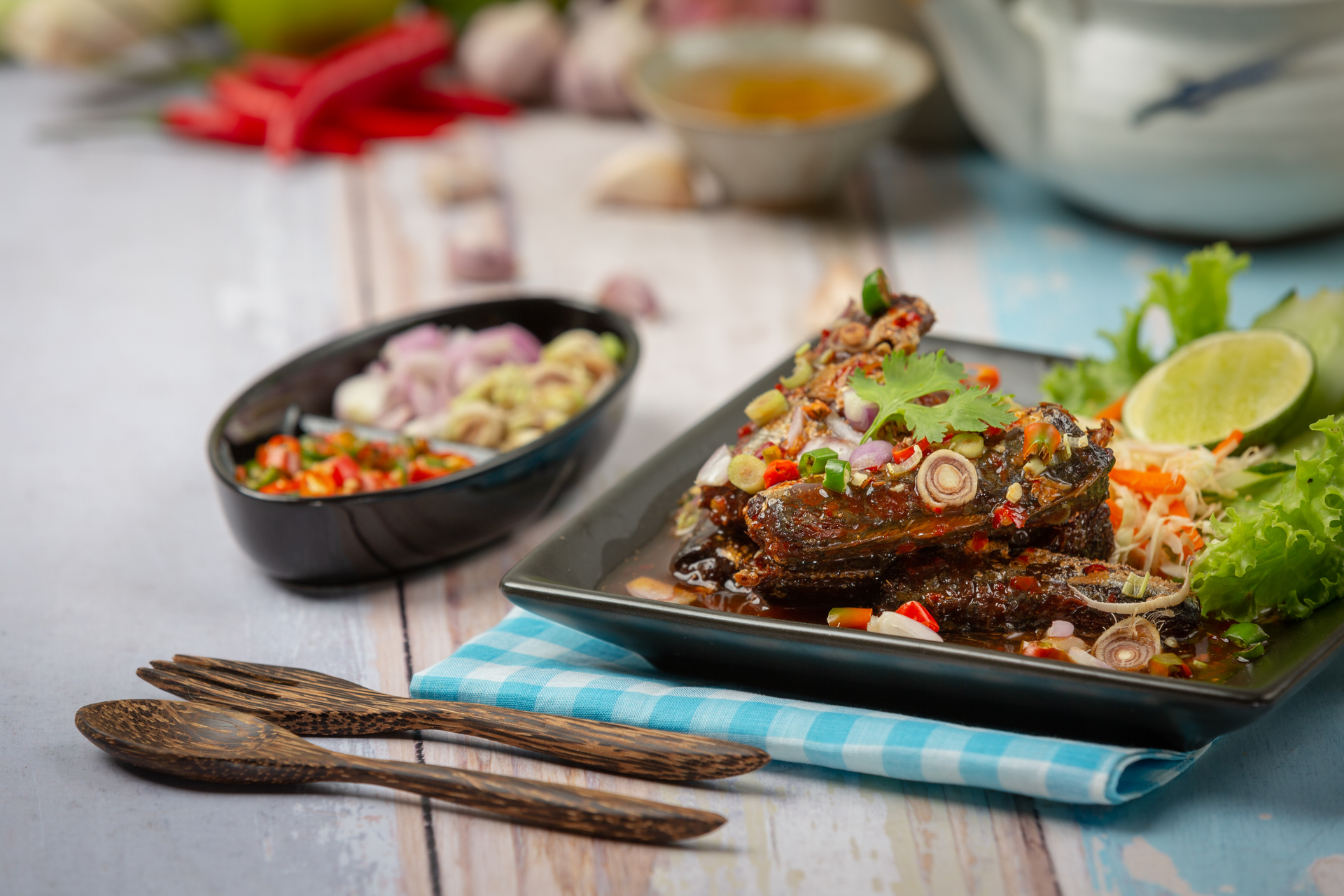 Balinese Sambal Matah with Grilled Mahi-Mahi