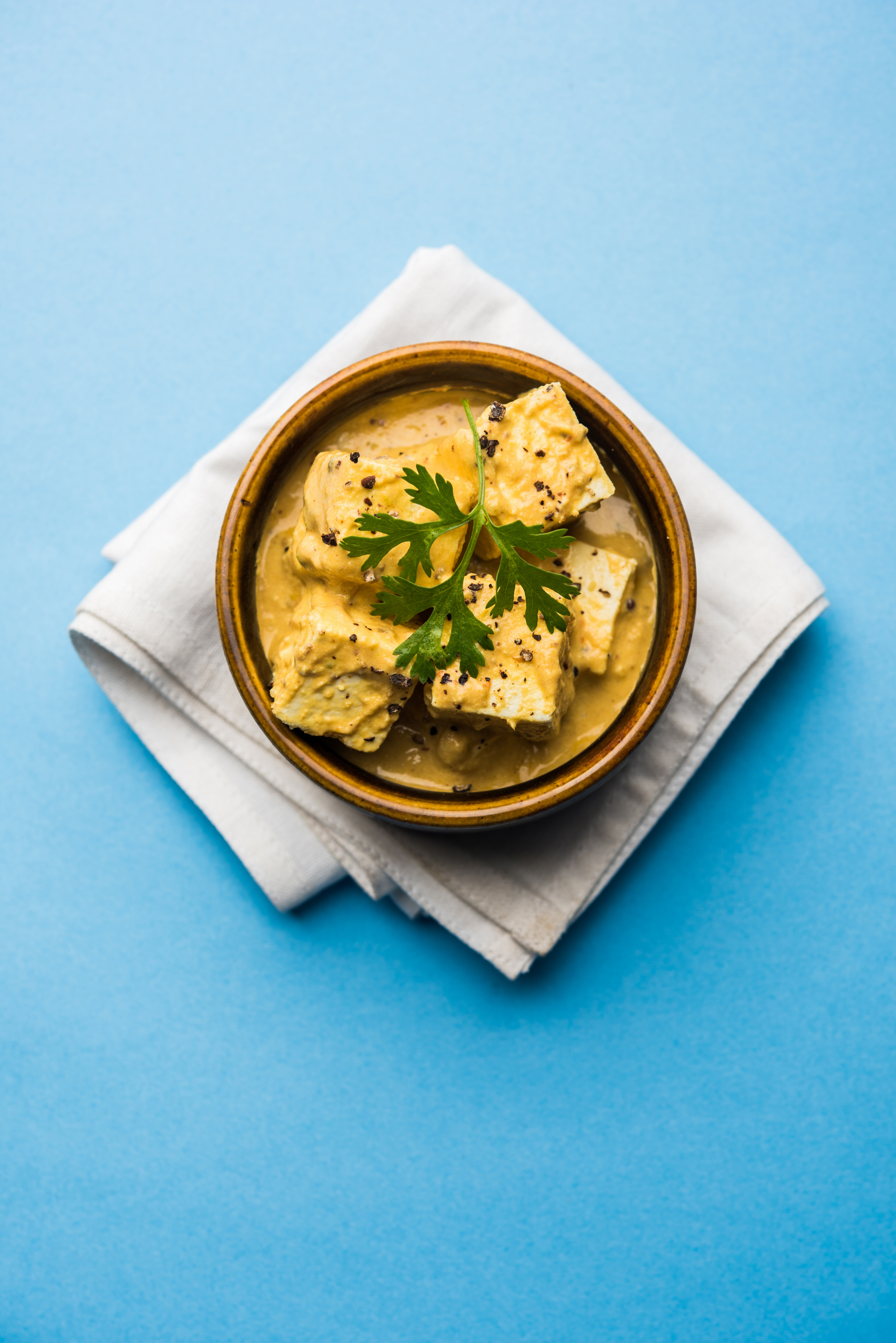 Bangladeshi Paneer Bhuna with Fresh Coriander Leaves