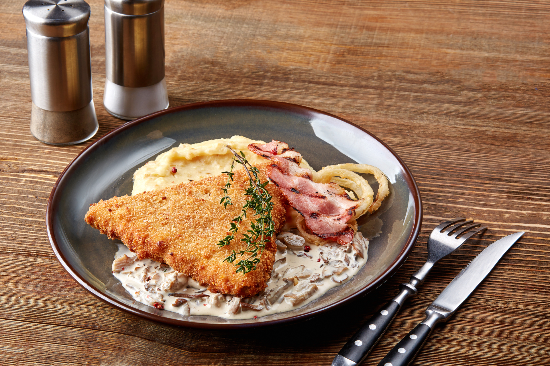Bavarian Pretzel-Crusted Pork Schnitzel with Mustard Aioli