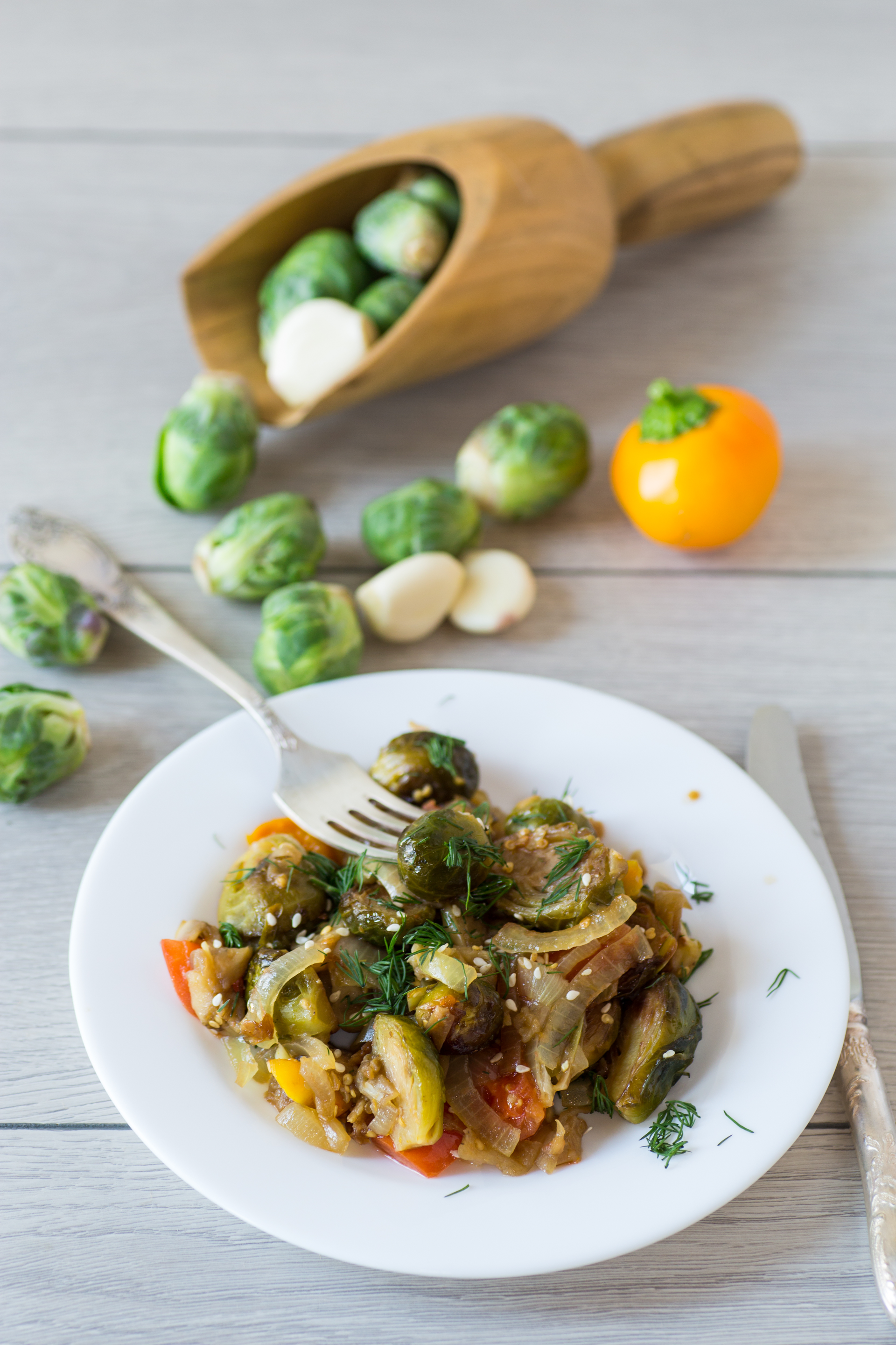 Belgian Stoemp with Caramelized Brussels Sprouts