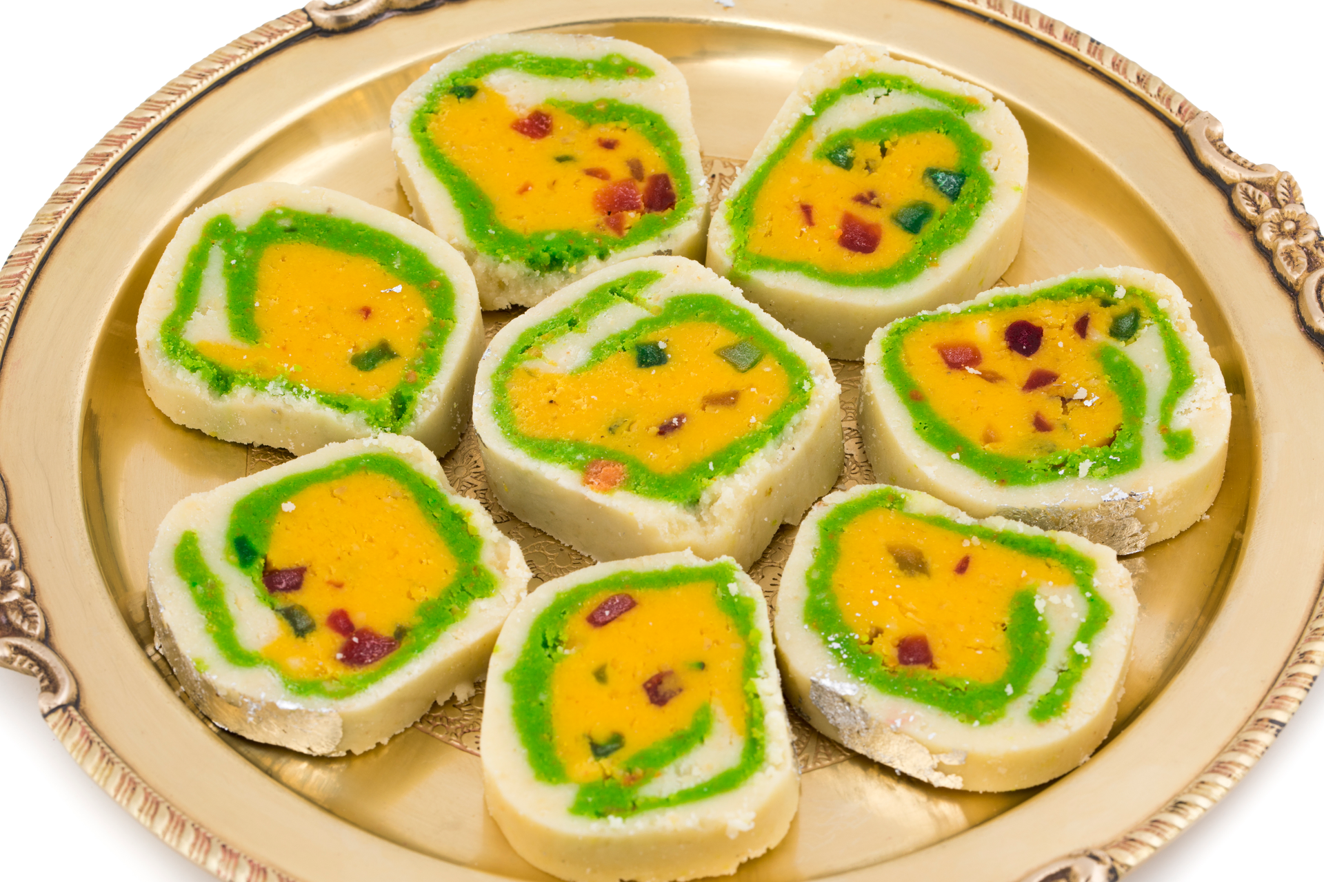 Bengal Sweet Sandesh with Saffron and Pistachios