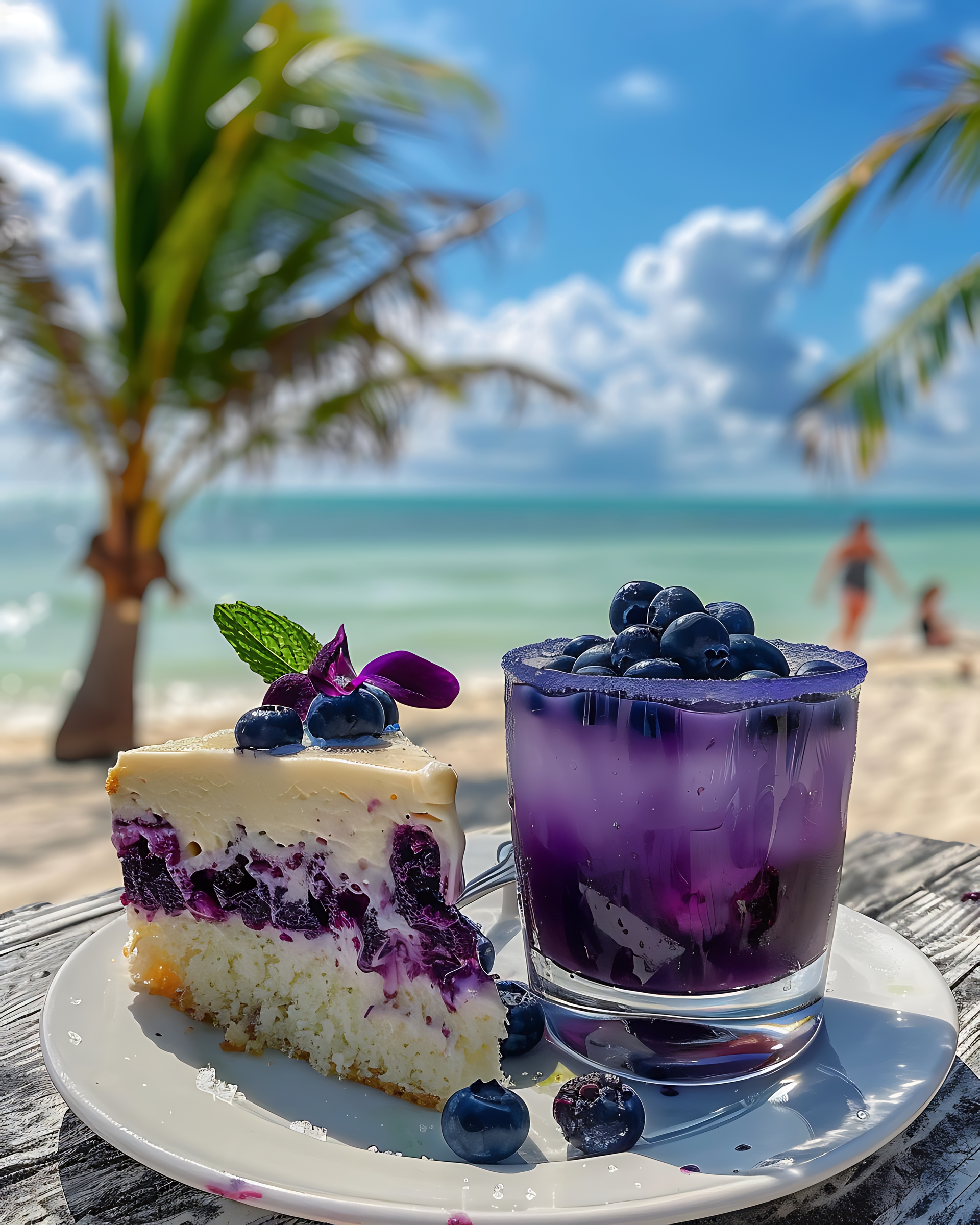 Brazilian Açai Mojito Cheesecake with Coconut Lime Crust