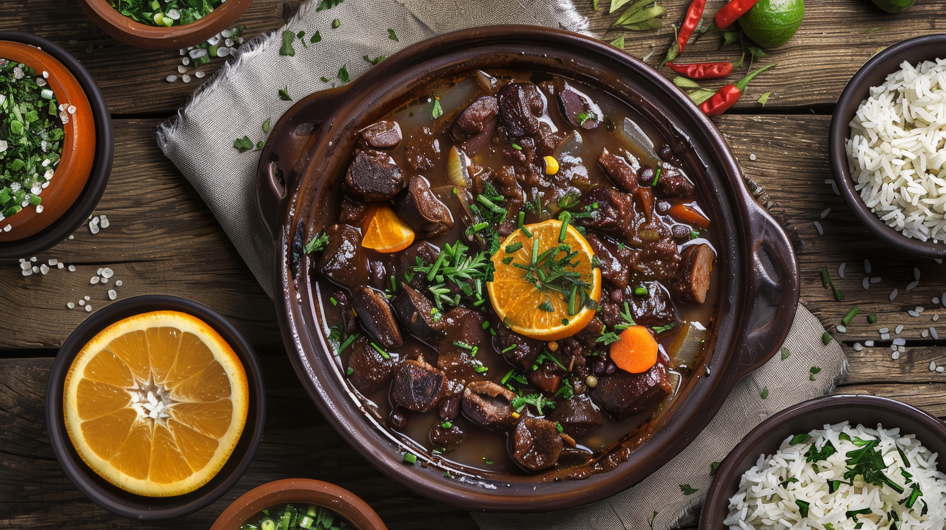 Brazilian Feijoada with Pork Hocks and Black Beans