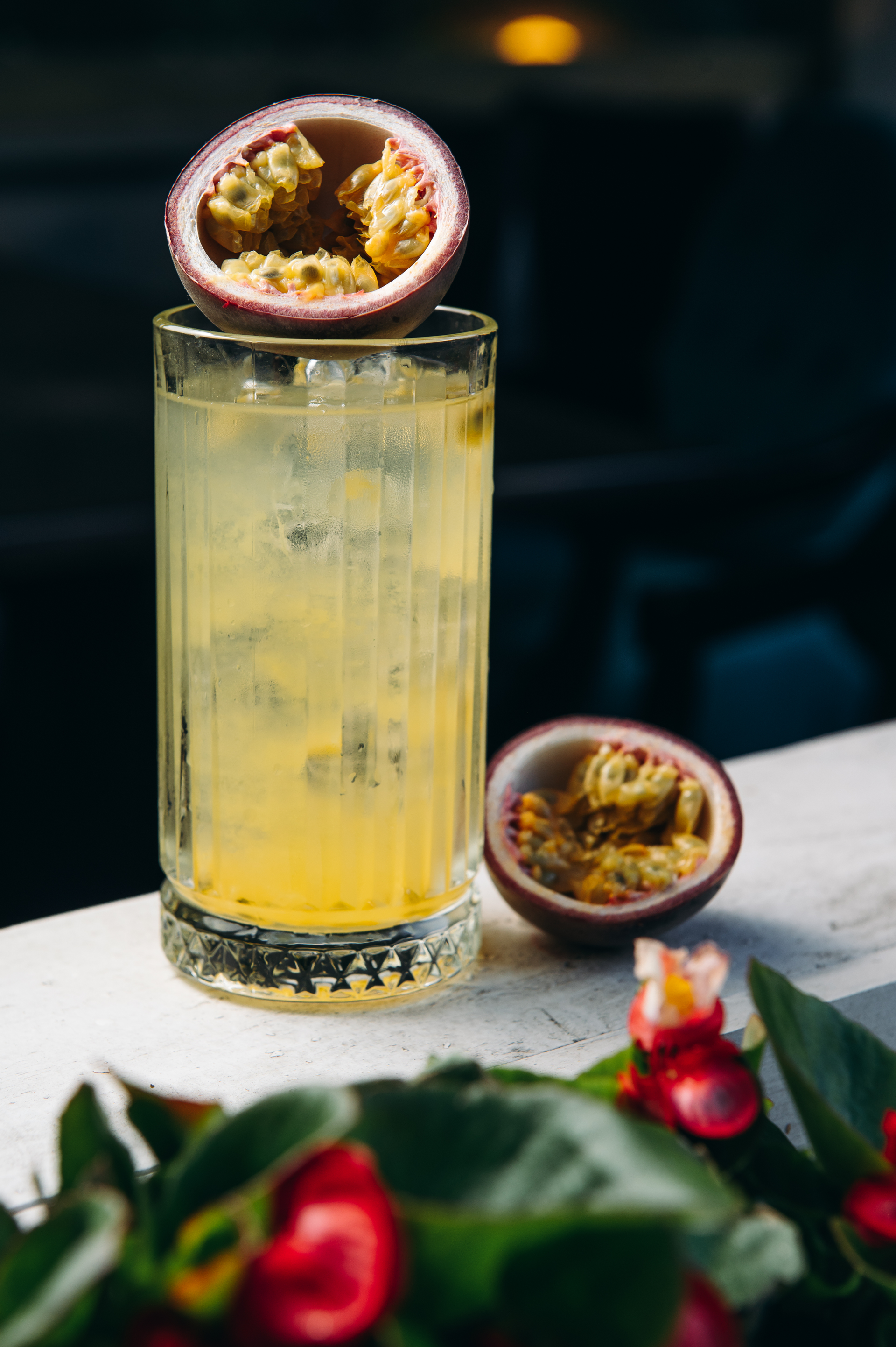 Brazilian Lime Caipirinha with Passionfruit Twist