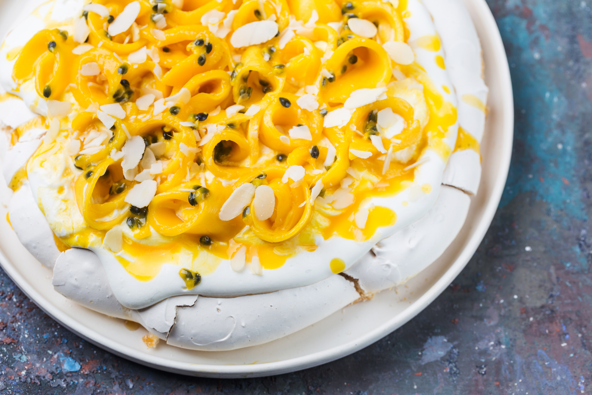 Brazilian Passion Fruit Mousse with Cashew Crumble