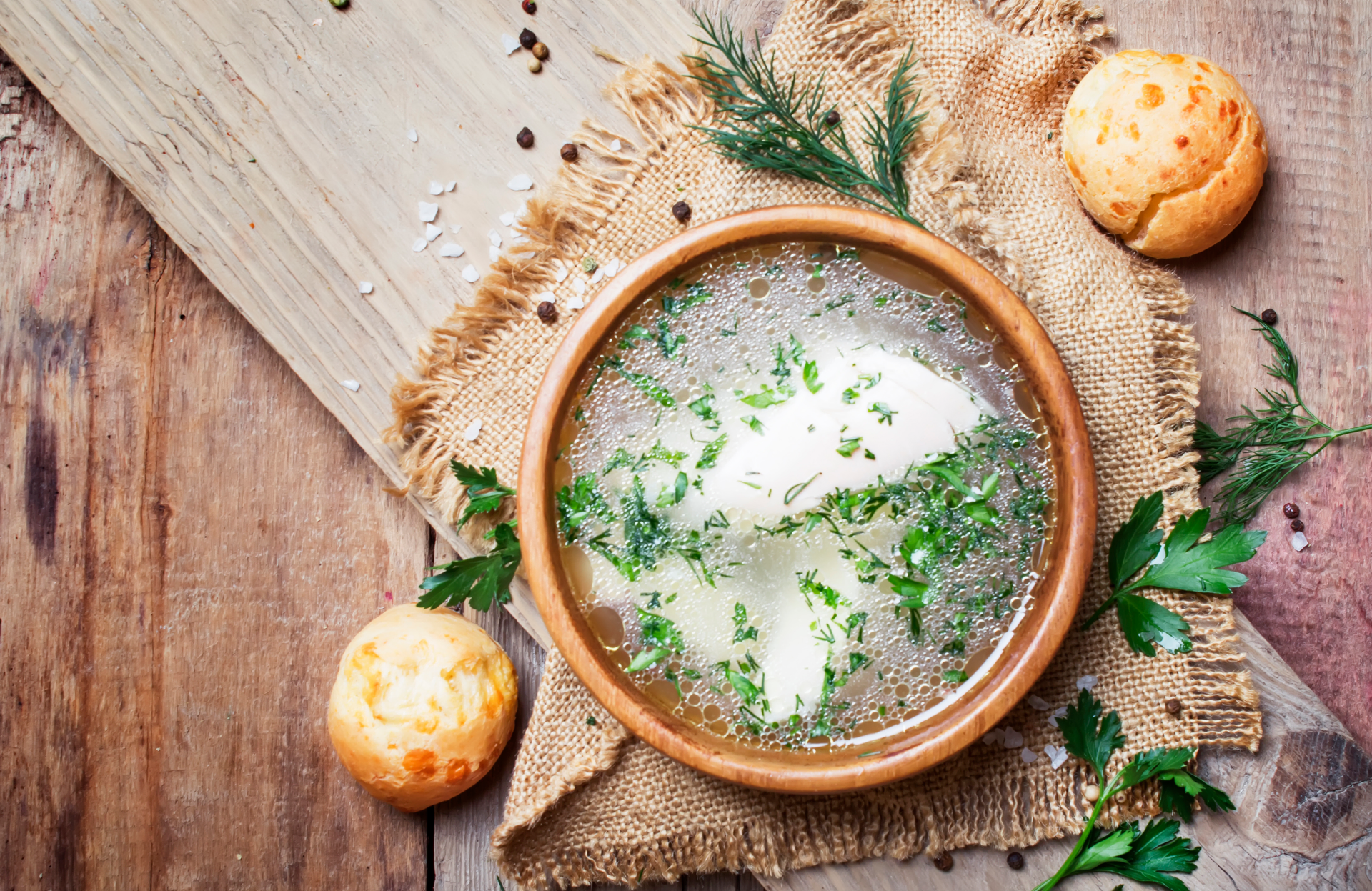 Bulgarian Tarator Soup with Dill and Toasted Walnuts