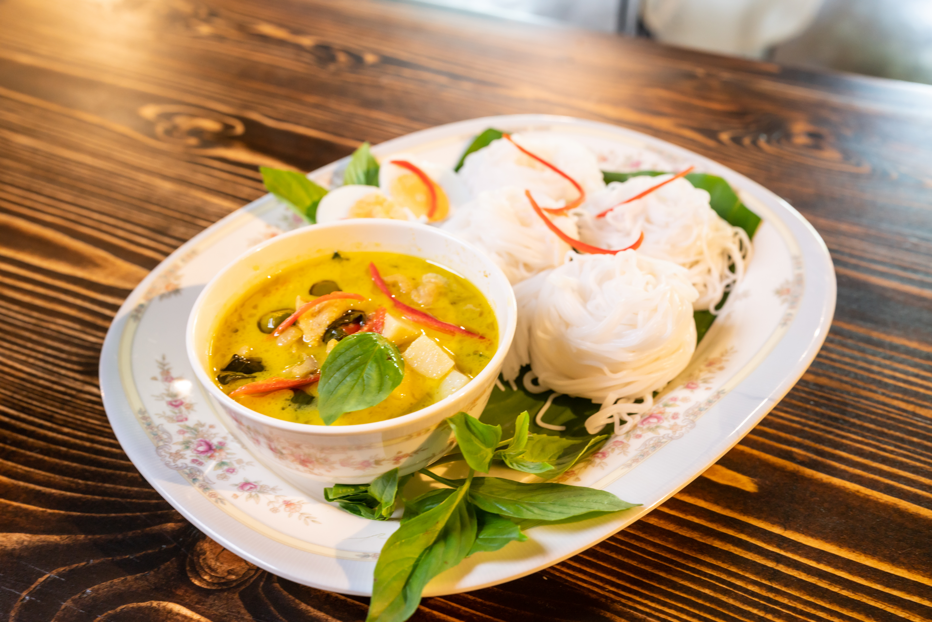 Burmese Lime Leaf Fish Curry with Coconut Milk
