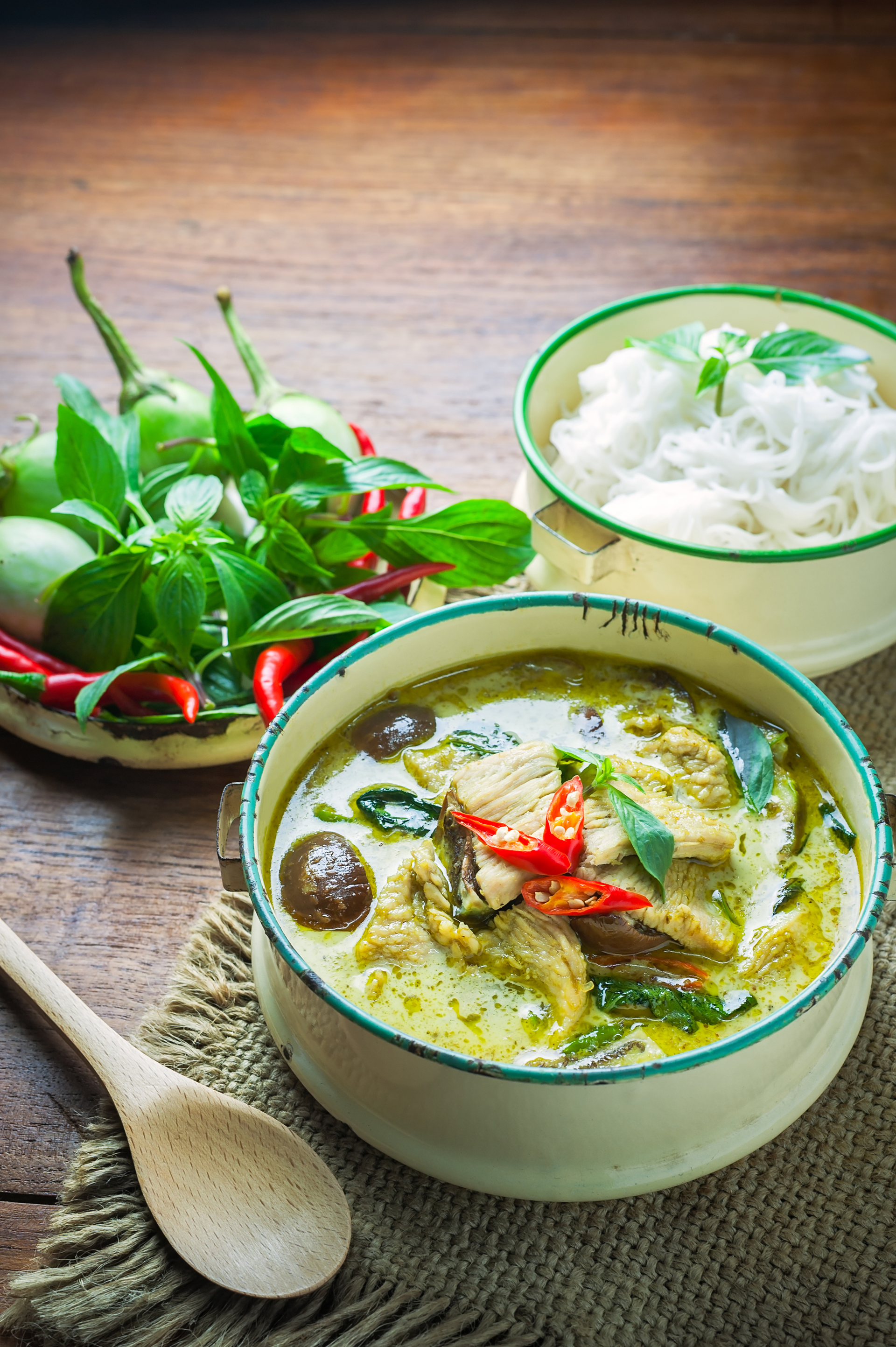 Burmese Lime Leaf Fish Curry with Coconut Milk