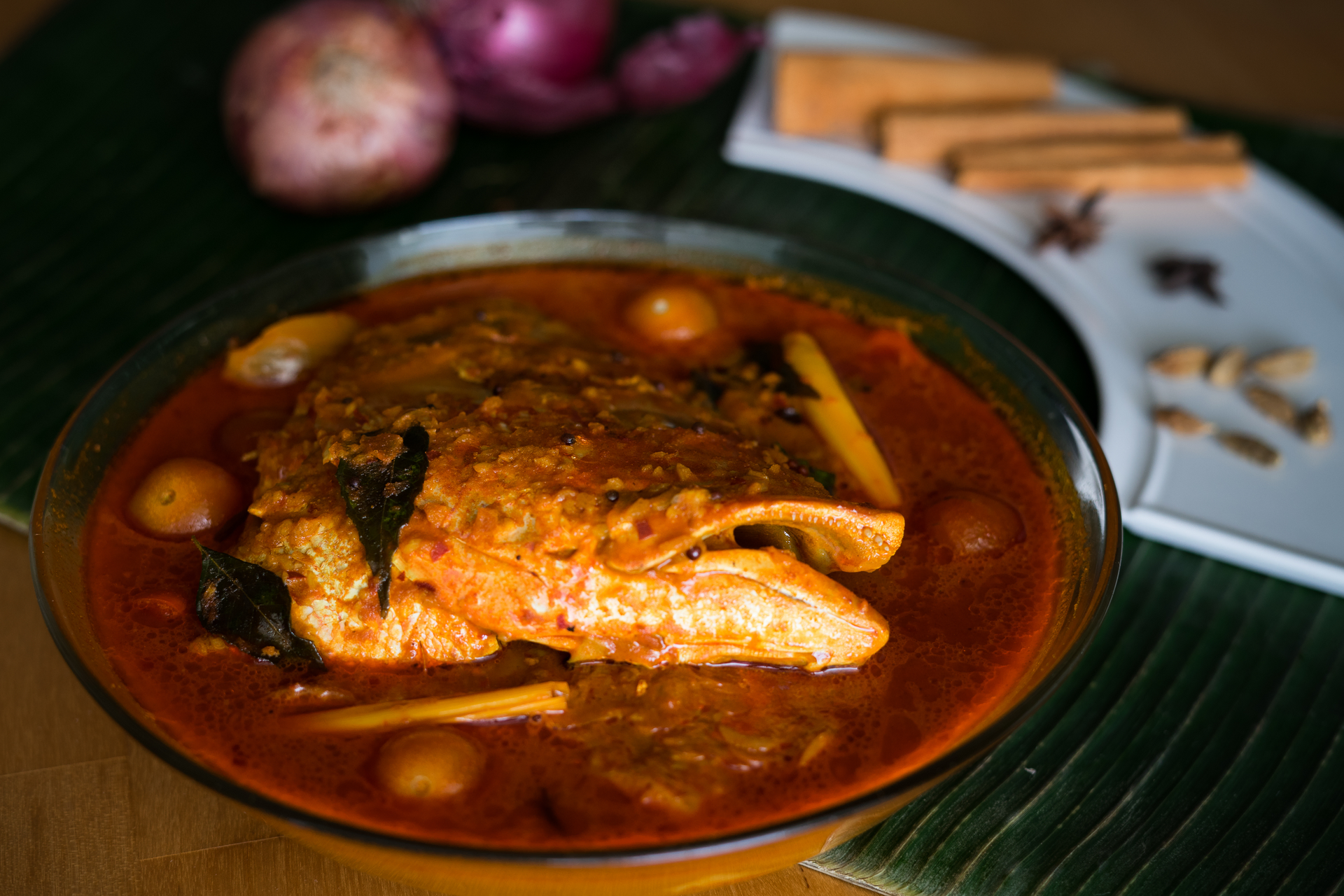 Burmese Tomato Fish Curry with Tamarind Paste