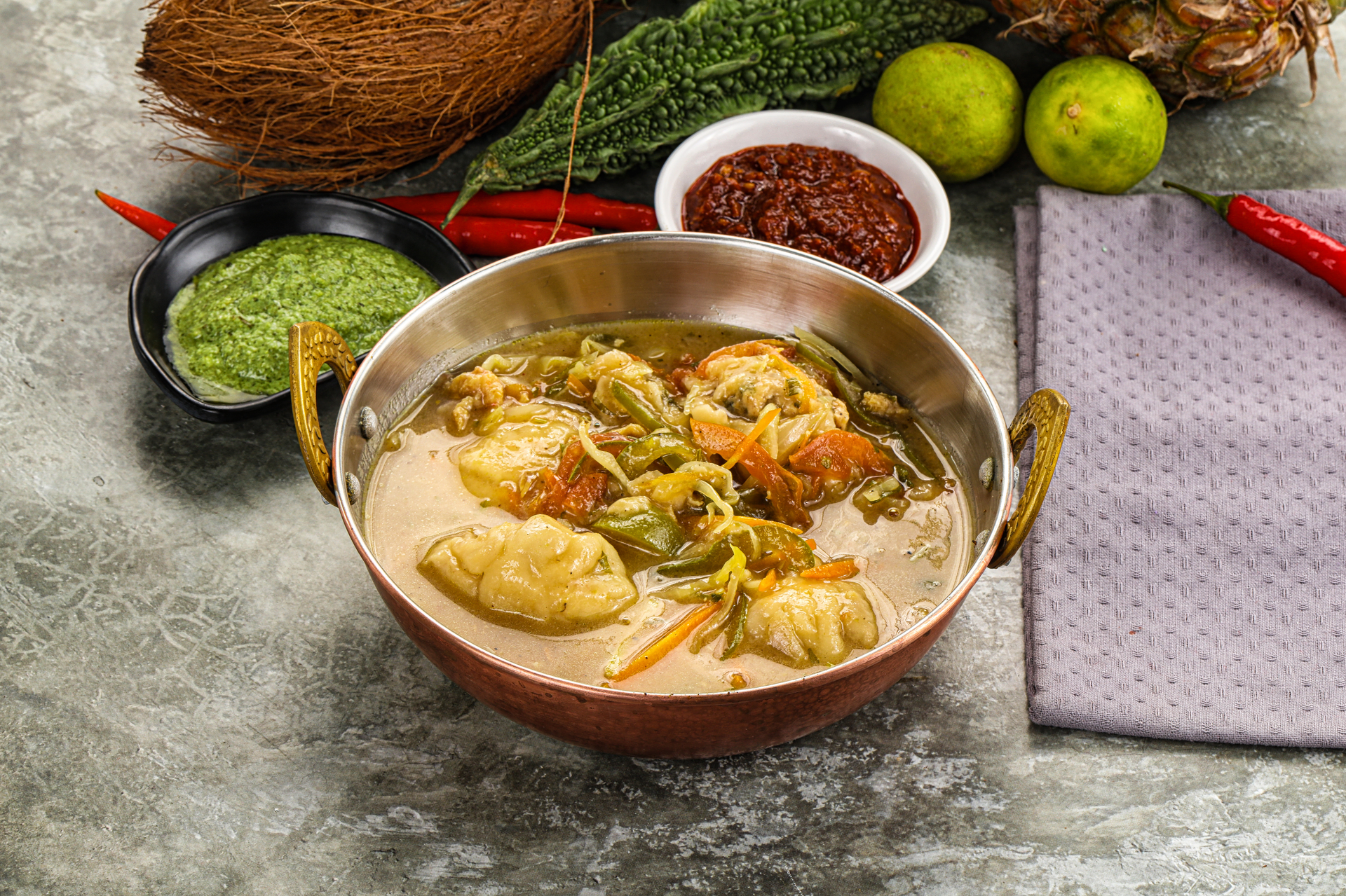 Caribbean Callaloo Soup with Crab and Coconut Milk