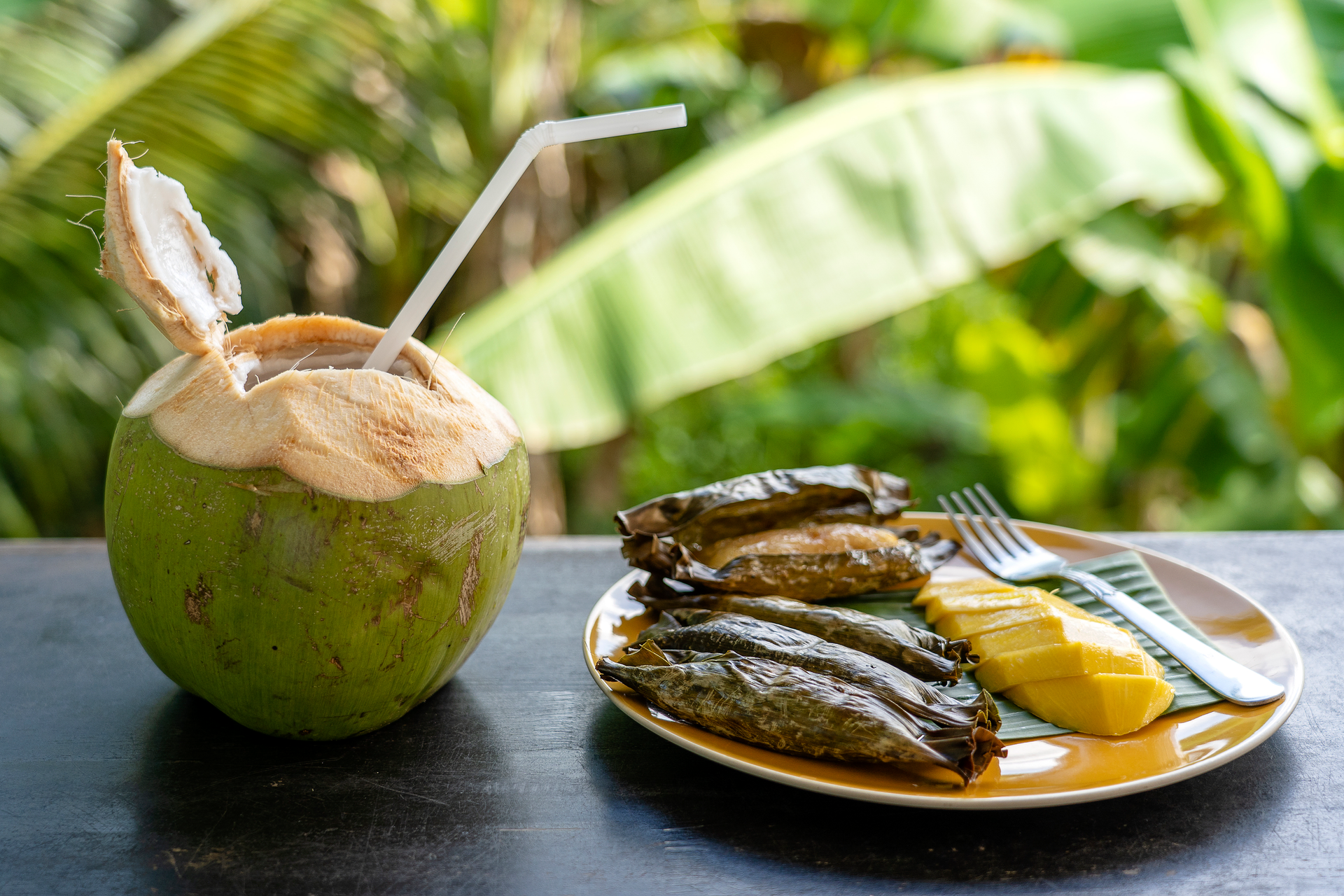 Caribbean Coconut Rundown with Green Plantains