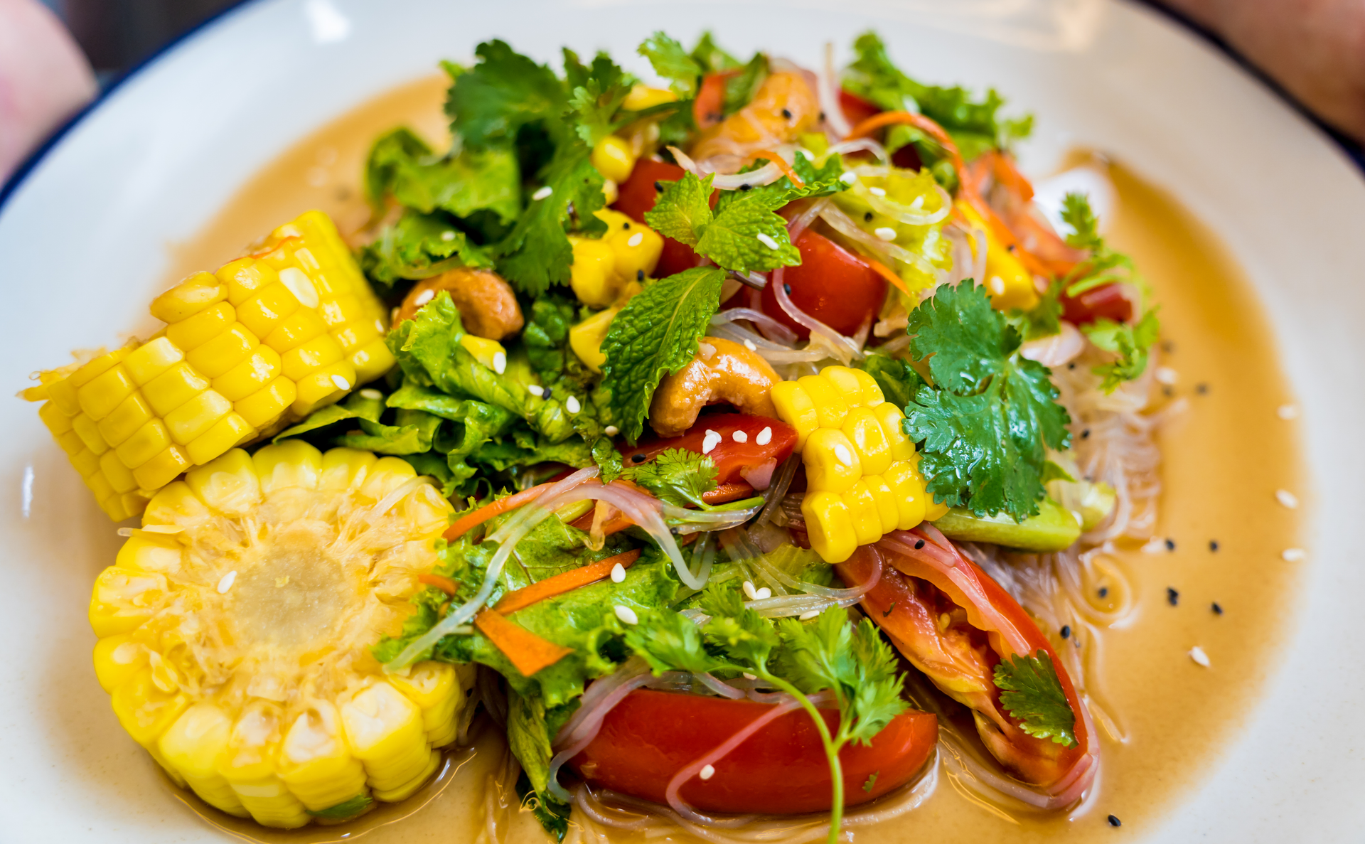 Caribbean Mango Coconut Jerk Chicken Salad with Lime Vinaigrette