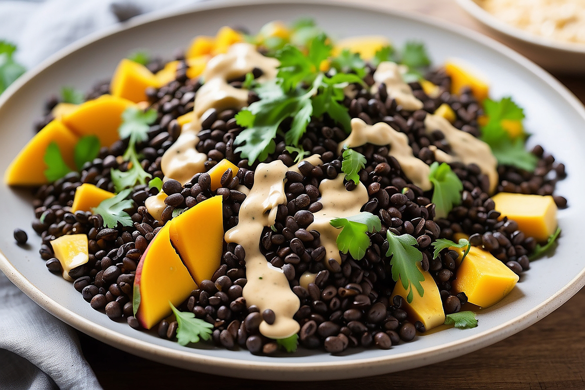 Caribbean Pumpkin and Black Bean Farro Salad with Lime Vinaigrette