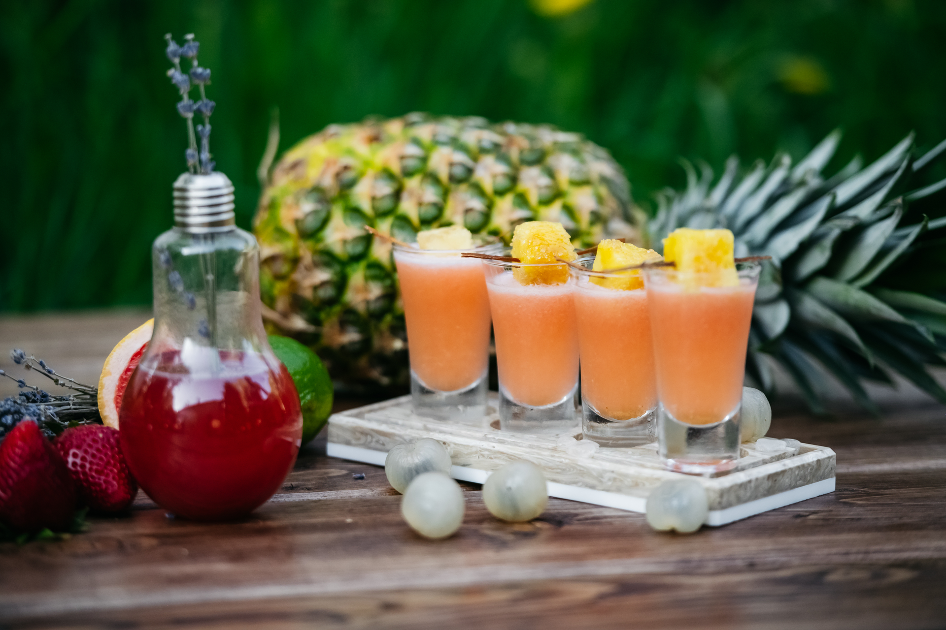 Caribbean Rum Punch with Guava and Pineapple