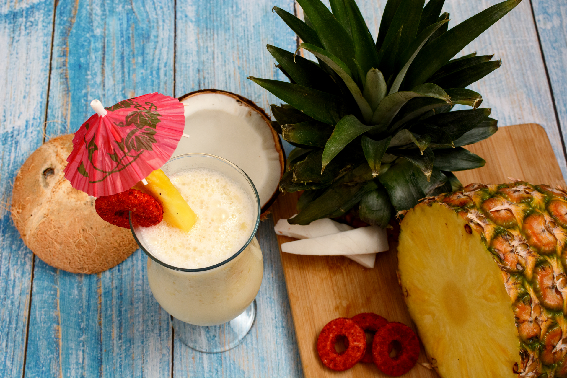 Caribbean Rum Punch with Guava and Pineapple