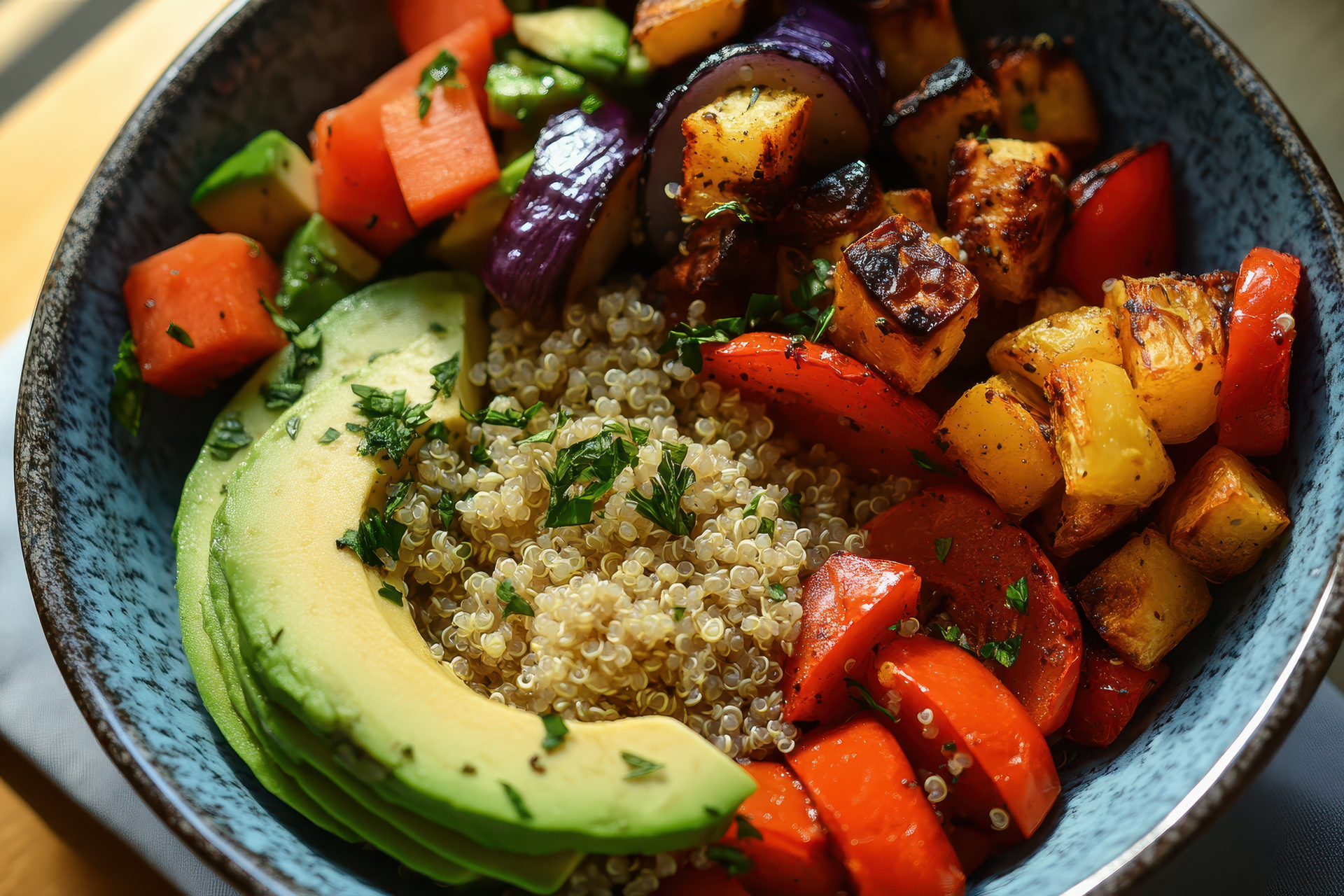 Chilean Merquén-Infused Quinoa Bowl with Roasted Vegetables