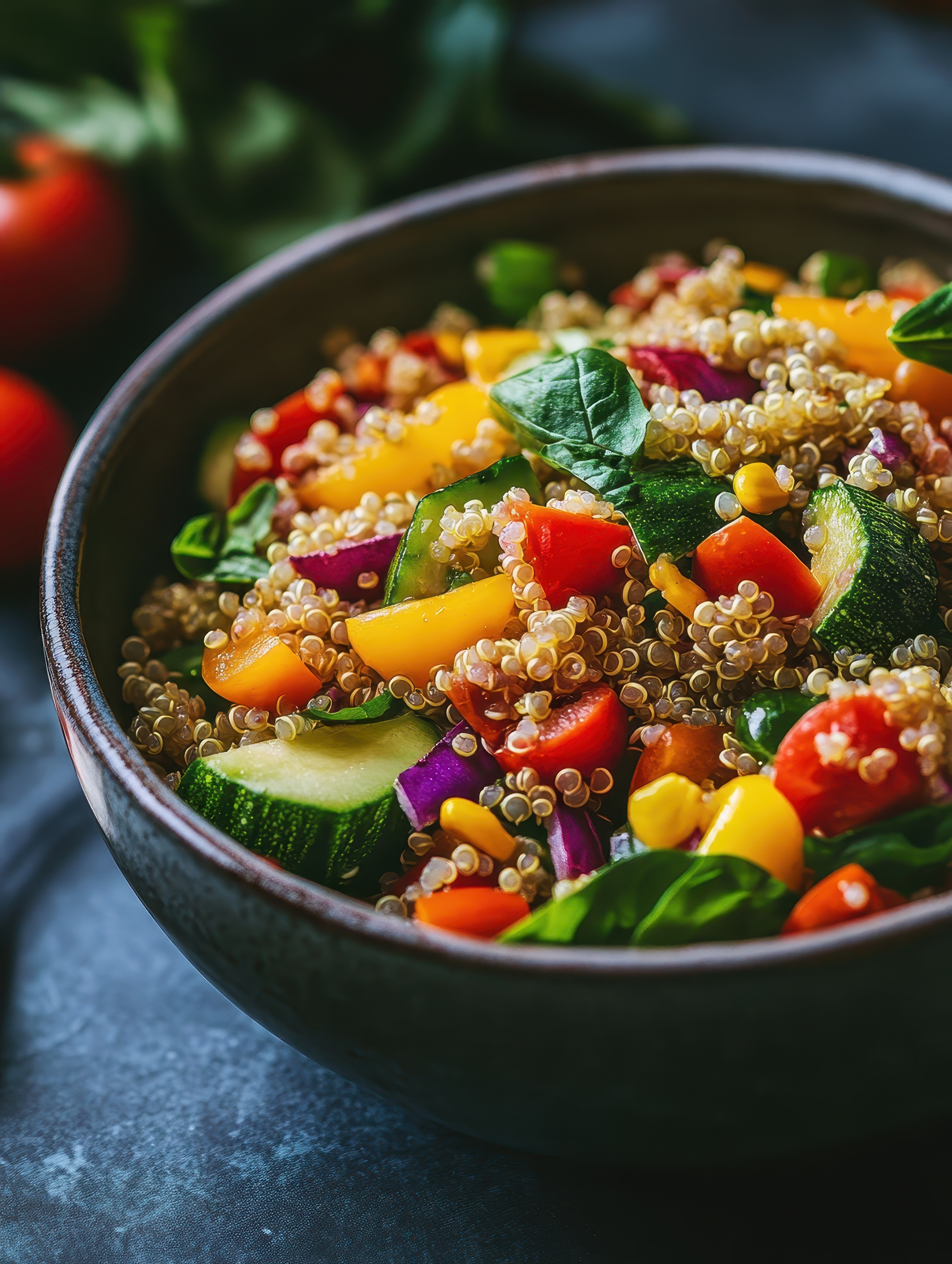Chilean Merquén-Infused Quinoa Bowl with Roasted Vegetables