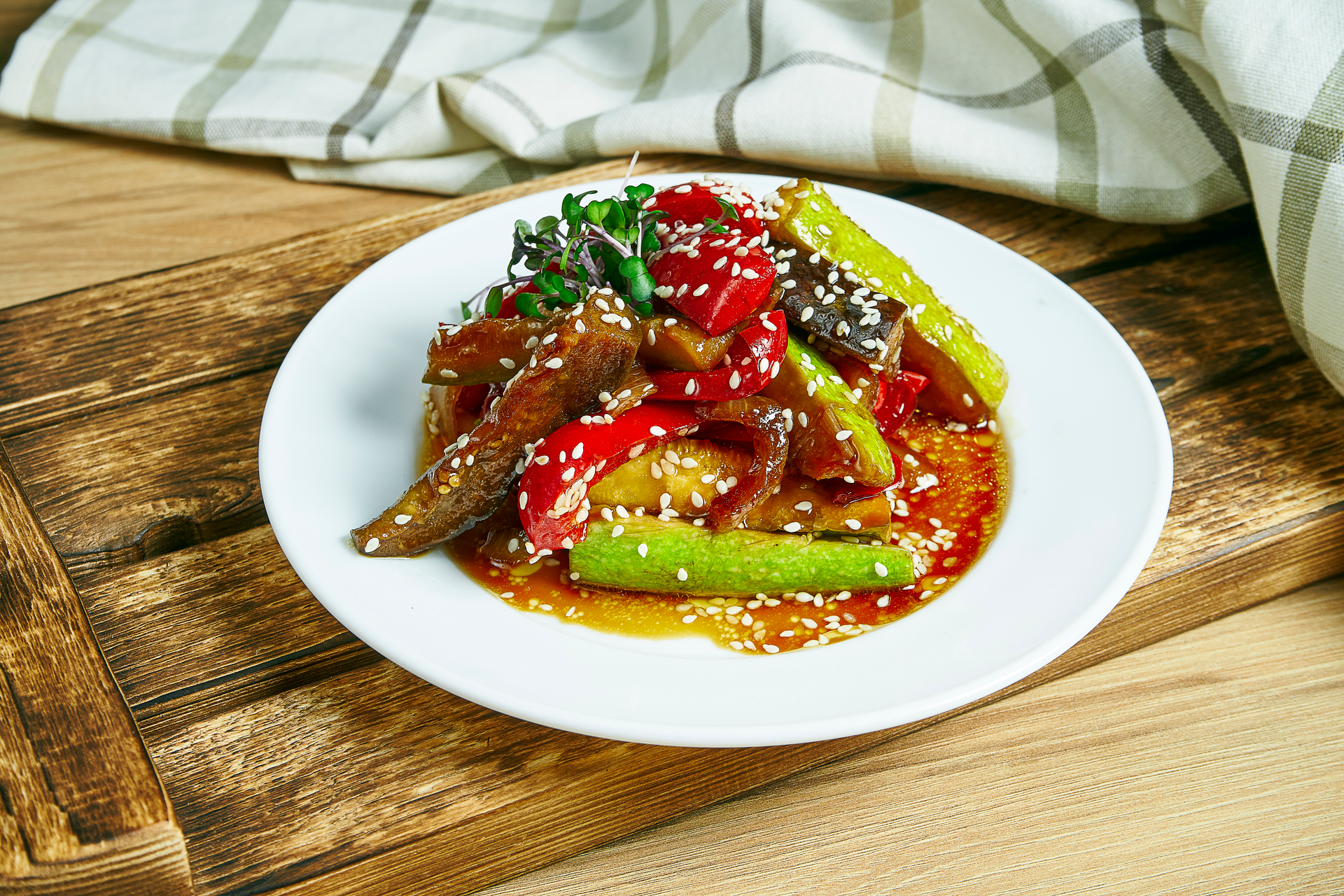 Chinese Pork and Cucumber Stir Fry with Sesame Oil