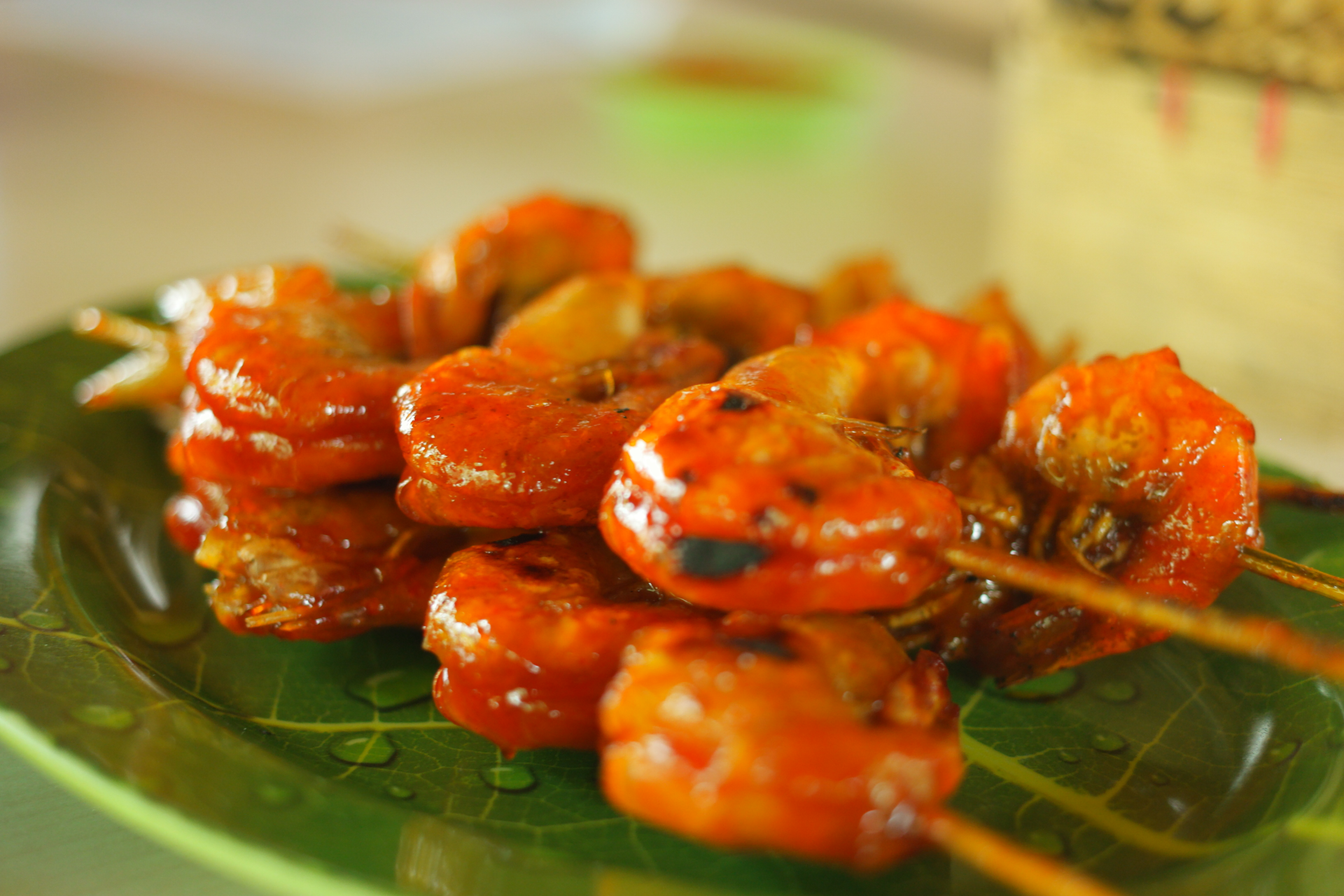 Citrus-Glazed Malaysian Tamarind Prawns with Lime Leaf