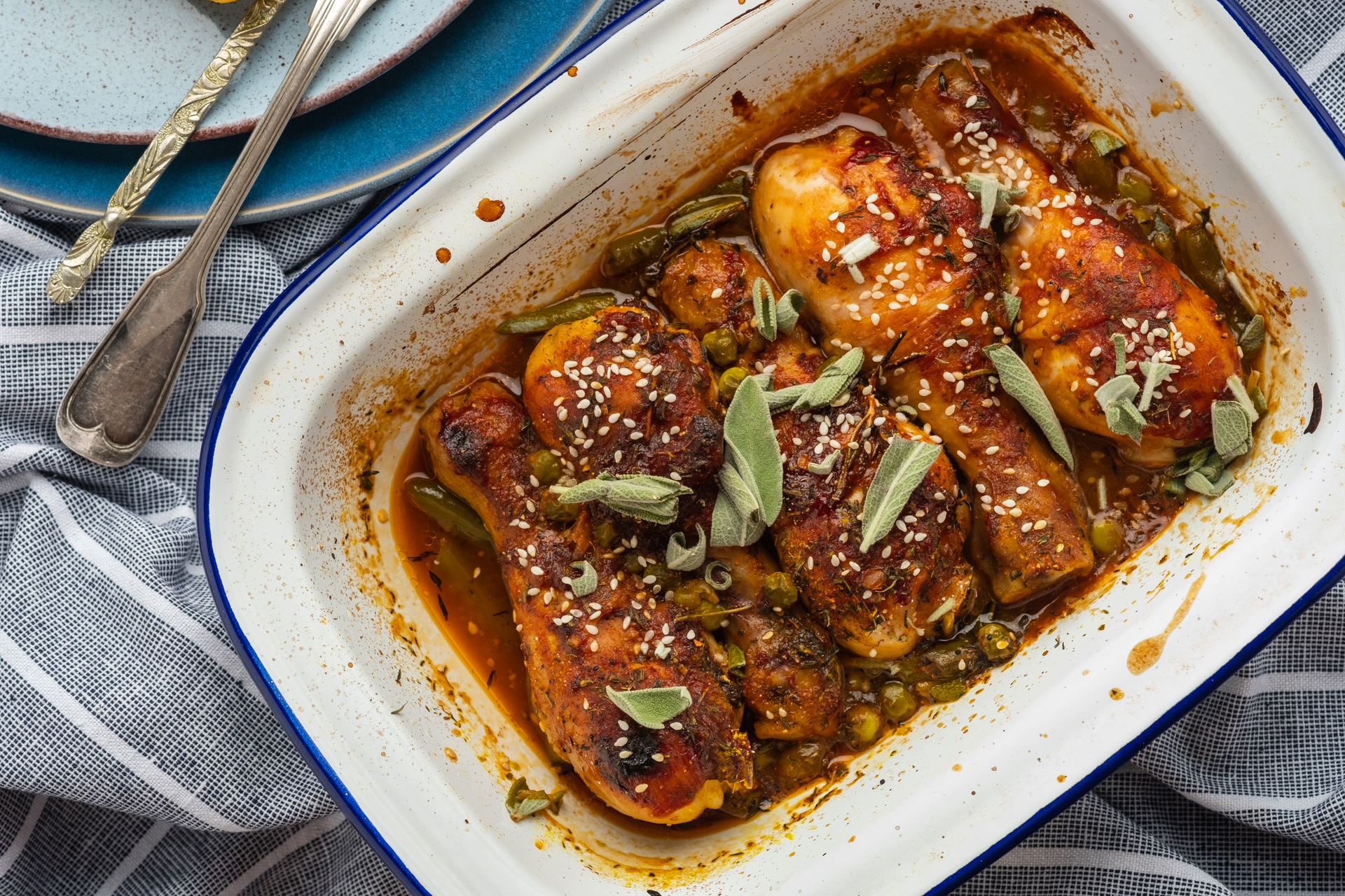 Citrus-Glazed Tunisian Harissa Chicken with Orange Zest
