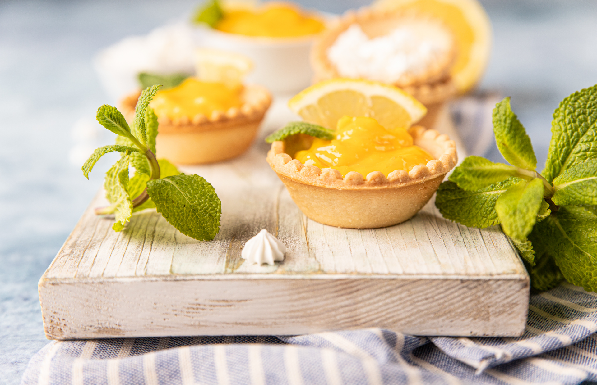 Citrusy Greek Avgolemono Mini Tarts with Lemon Zest