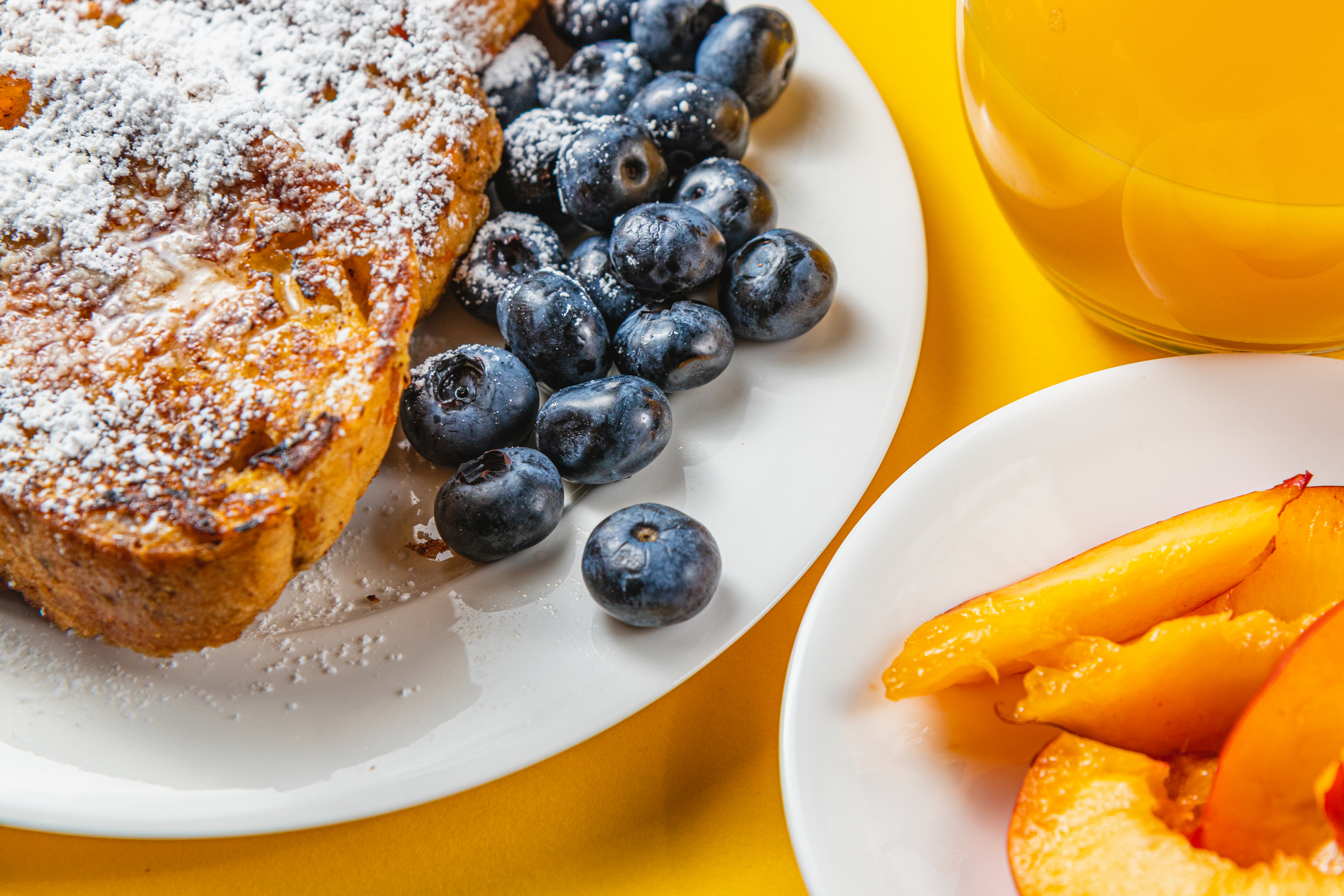 Citrusy Italian Lemon Ricotta Pancakes with Blueberry Compote