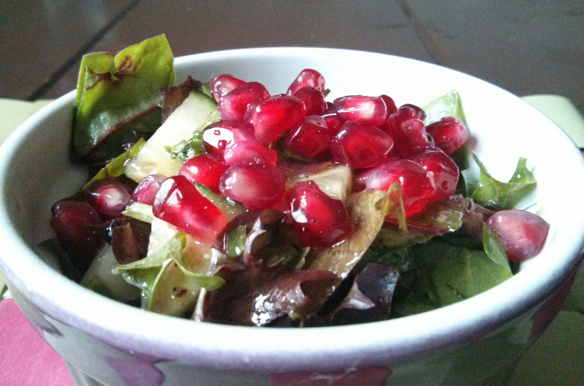 Citrusy Lebanese Fattoush with Pomegranate Dressing