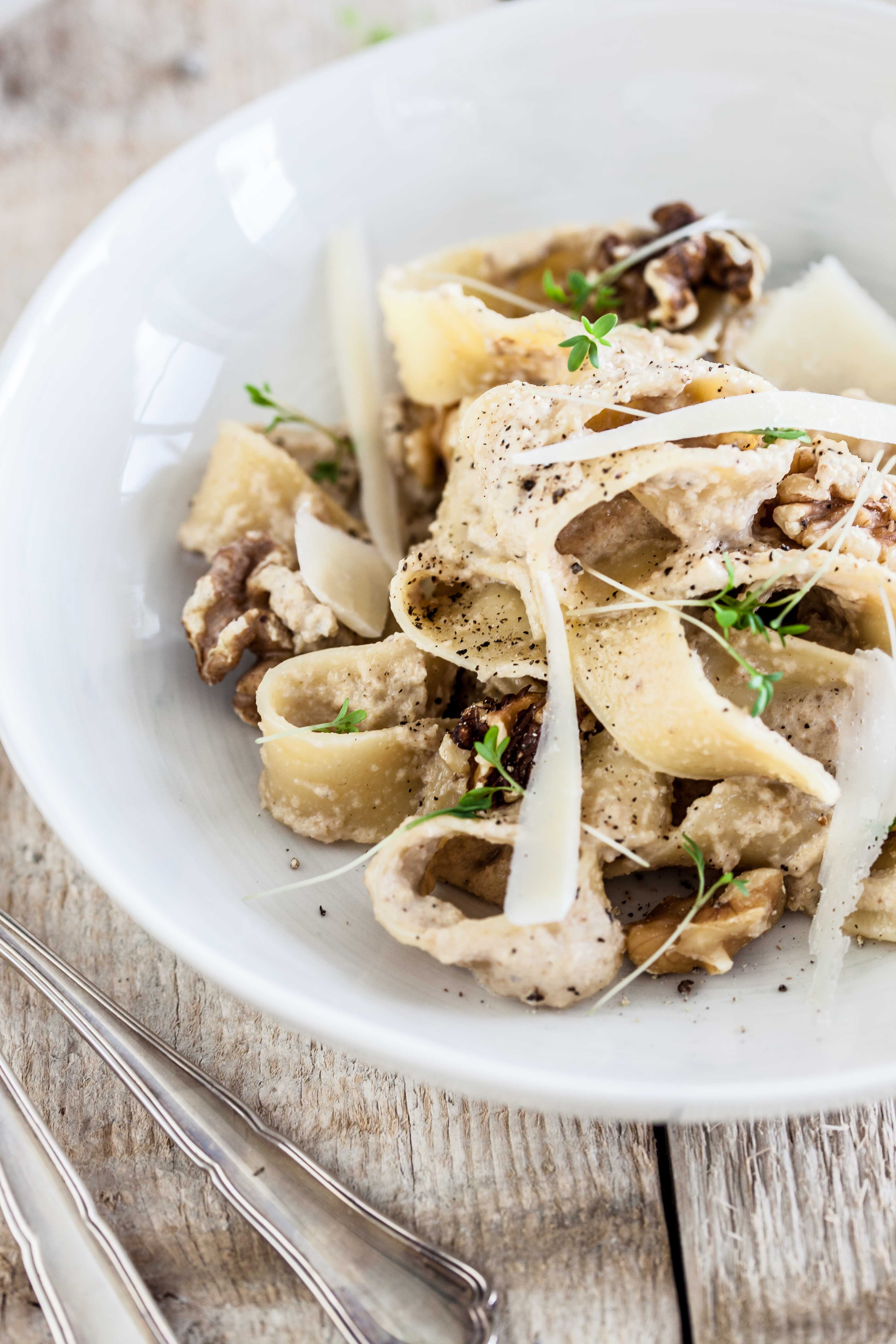 Creamy Bavarian Mushroom Spaetzle with Smoked Cheese and Thyme