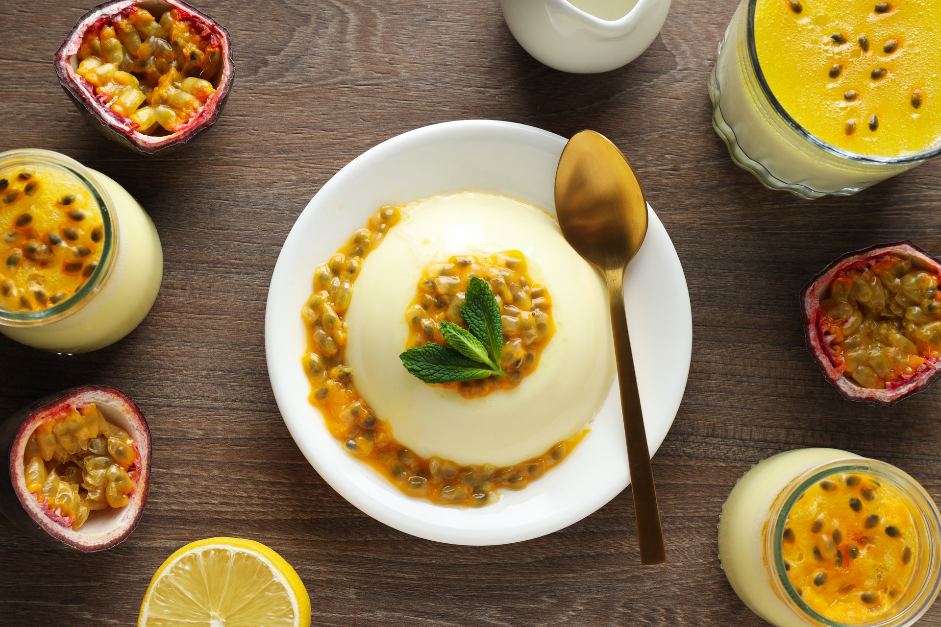 Creamy Brazilian Cassava Cheesecake with Passionfruit Sauce