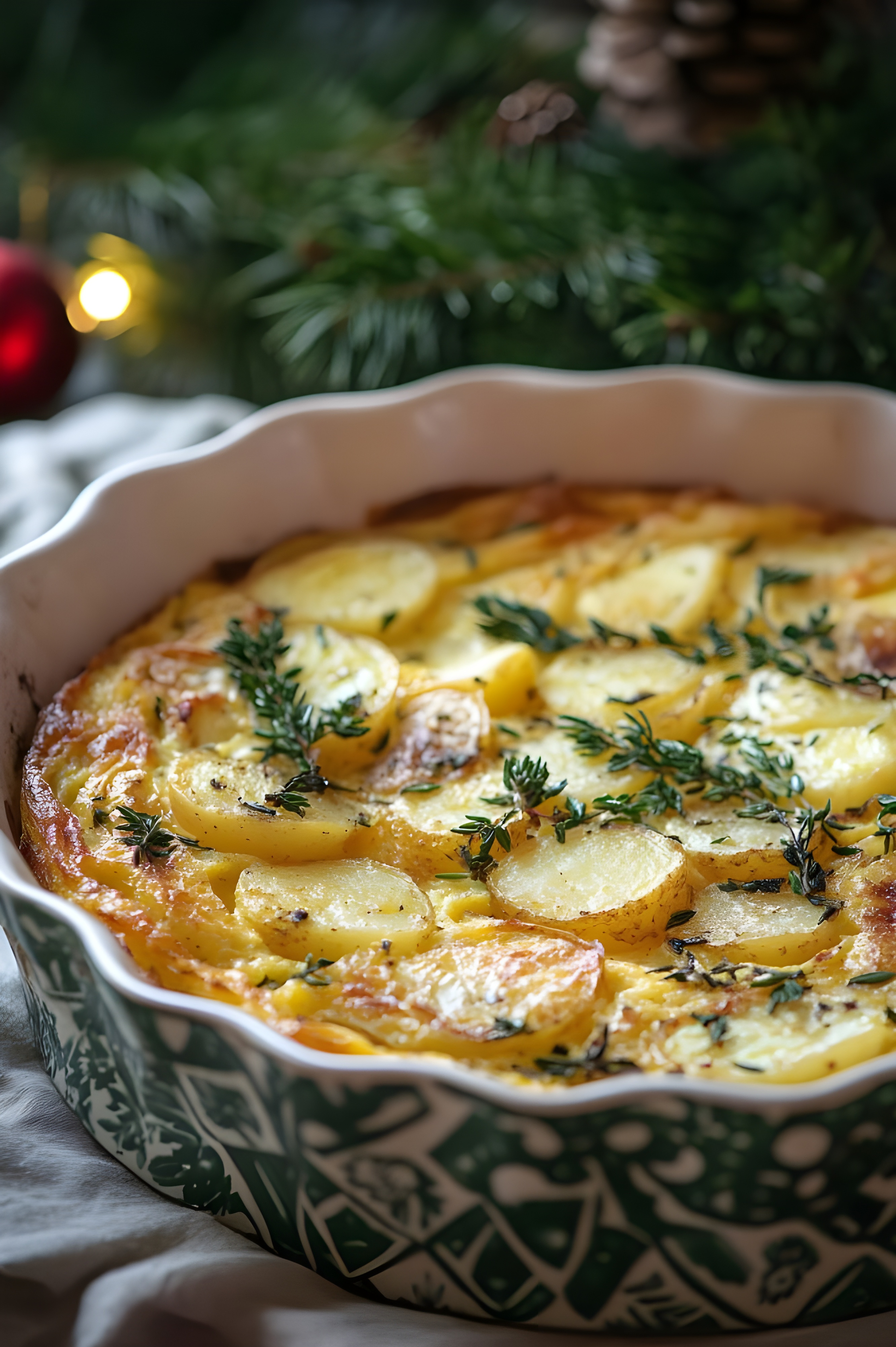 Creamy Danish Kartoffelgratin with Nutmeg and Thyme