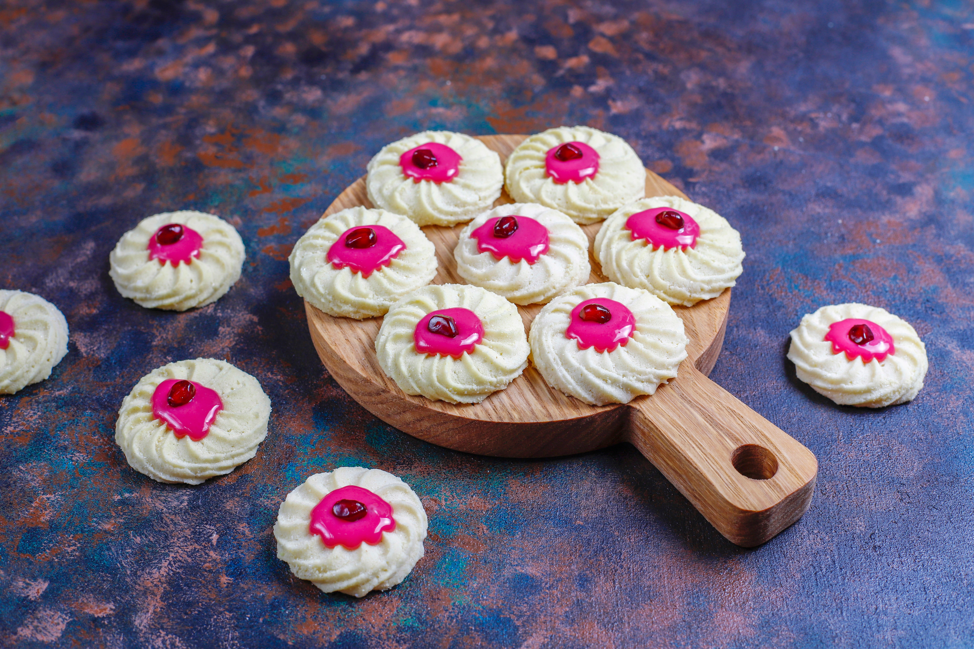 Creamy Egyptian Kahk Cookies with Rosewater Essence